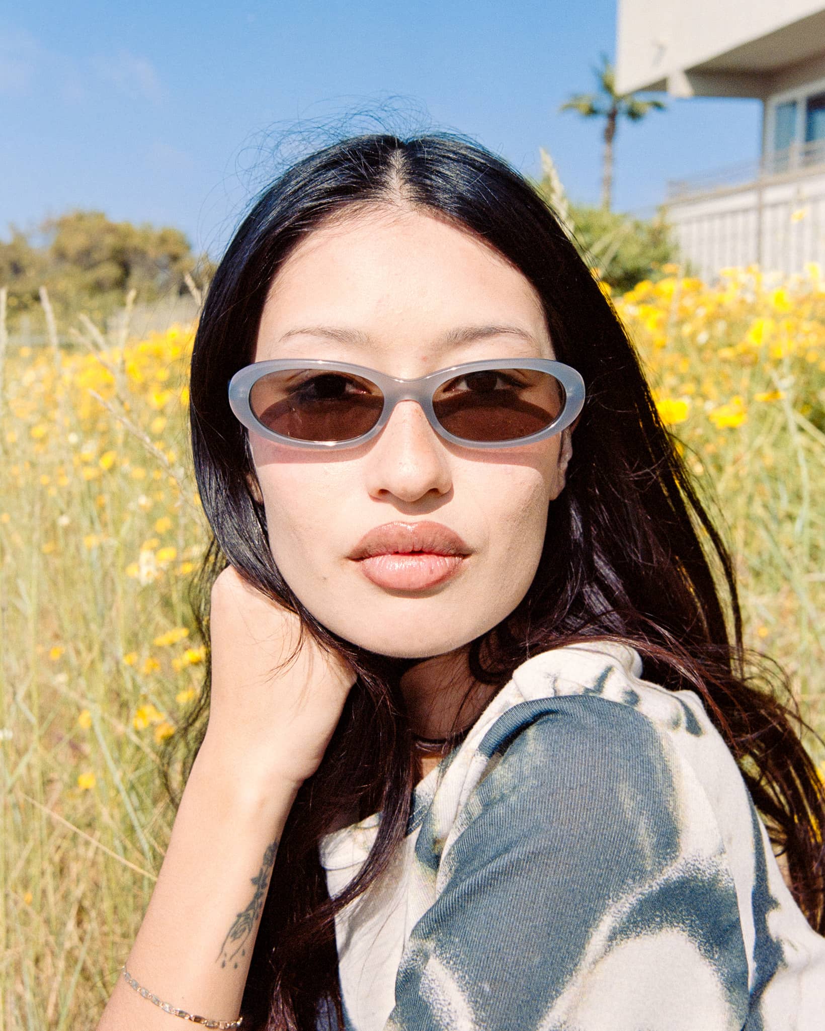 The Luv Buzz - Stone Blue Frame & Haze Lens