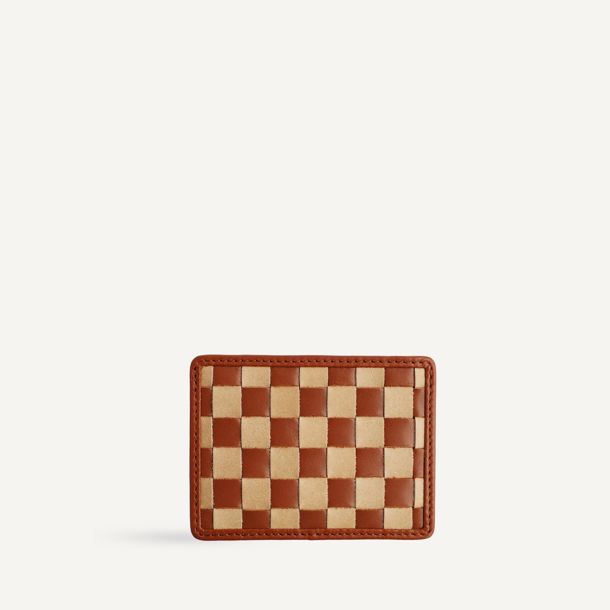 Nico Card Case - Caramel & Sienna Check