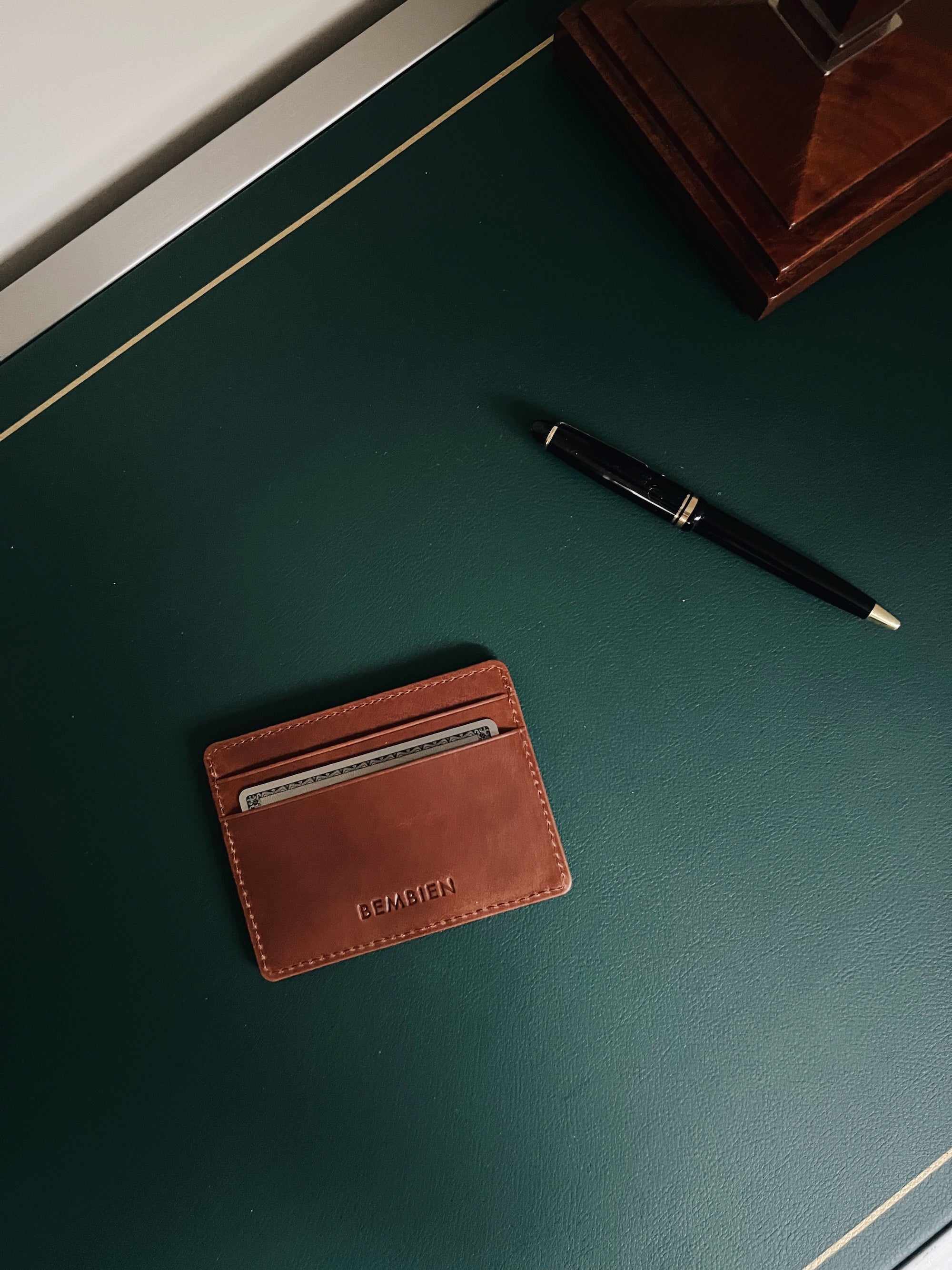 Nico Card Case - Caramel & Sienna Check