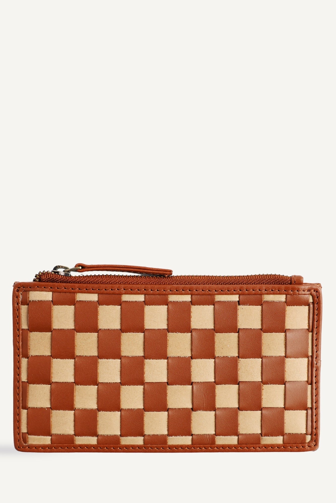 Odin Card Case - Caramel & Sienna Check