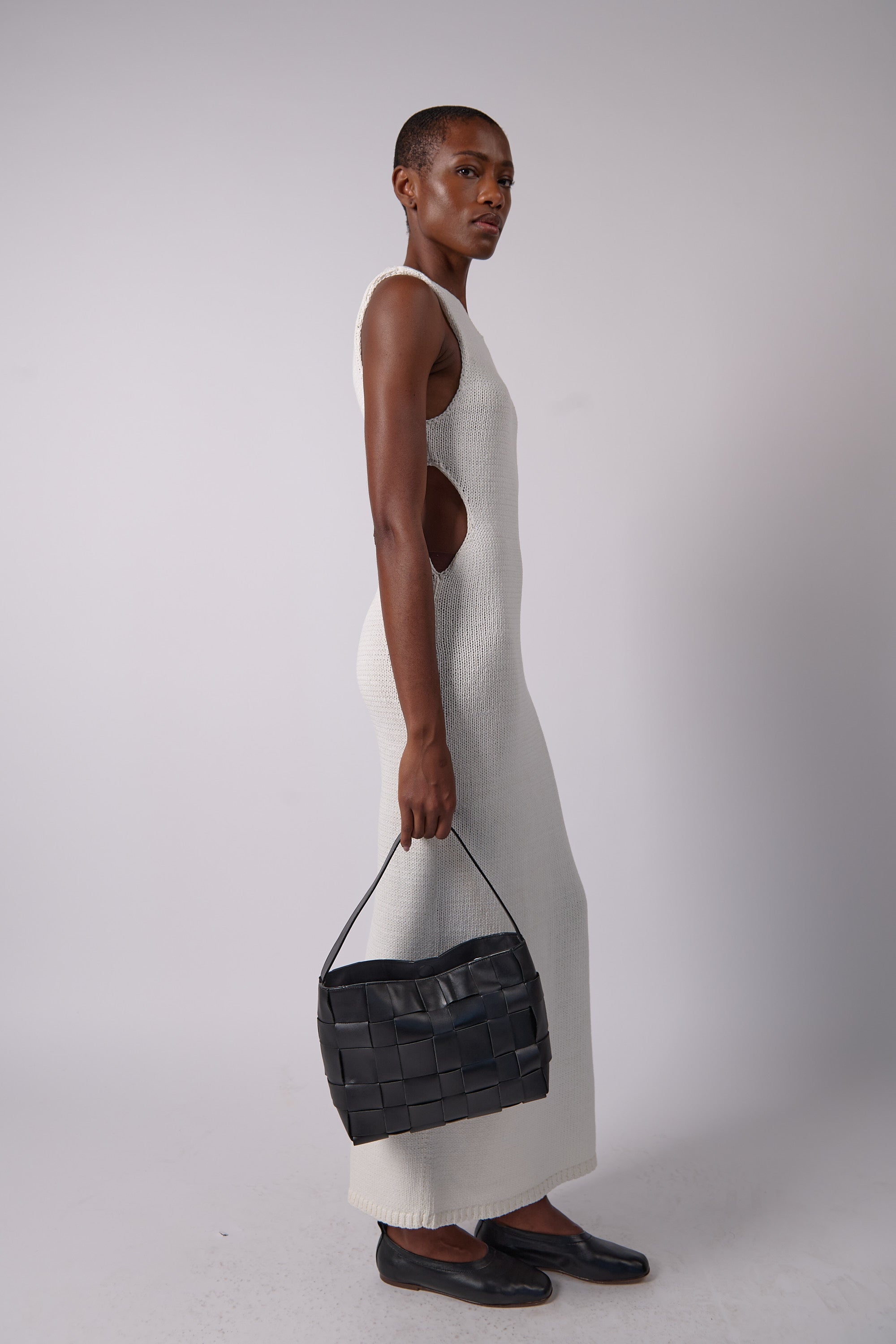 Woven Mini Tote - Black