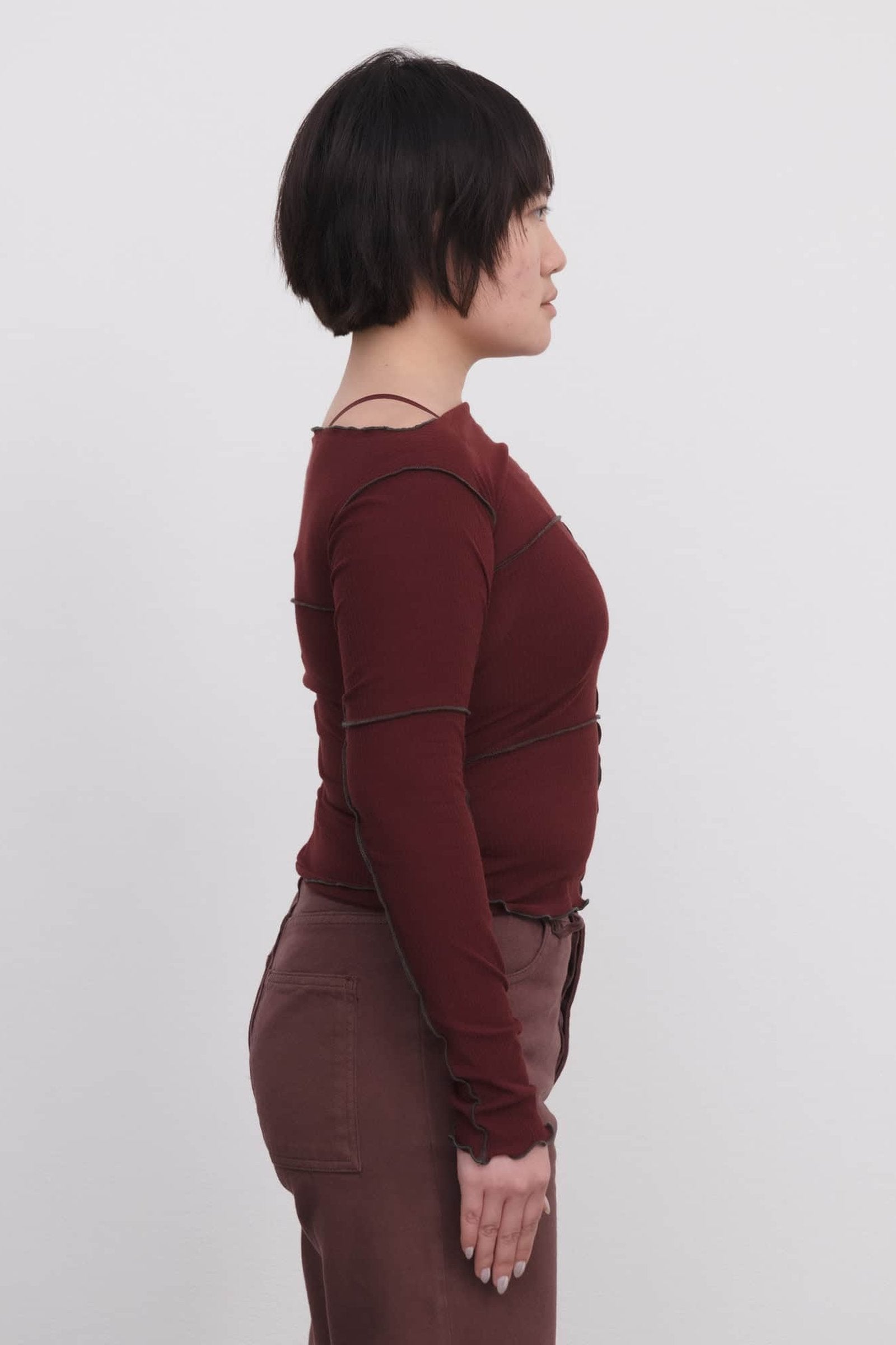 Cinder Long Sleeve Tee - Nara Red