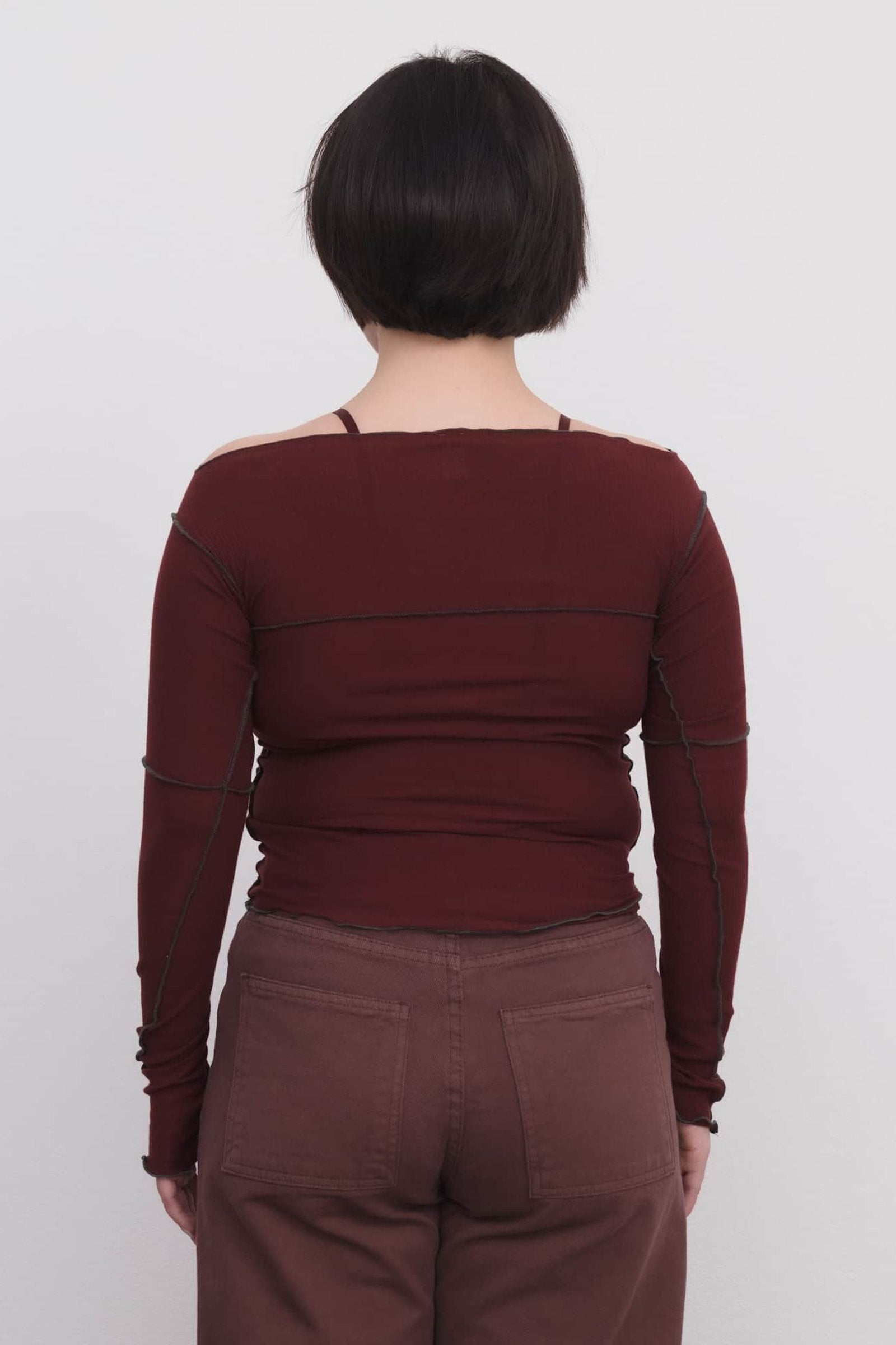 Cinder Long Sleeve Tee - Nara Red