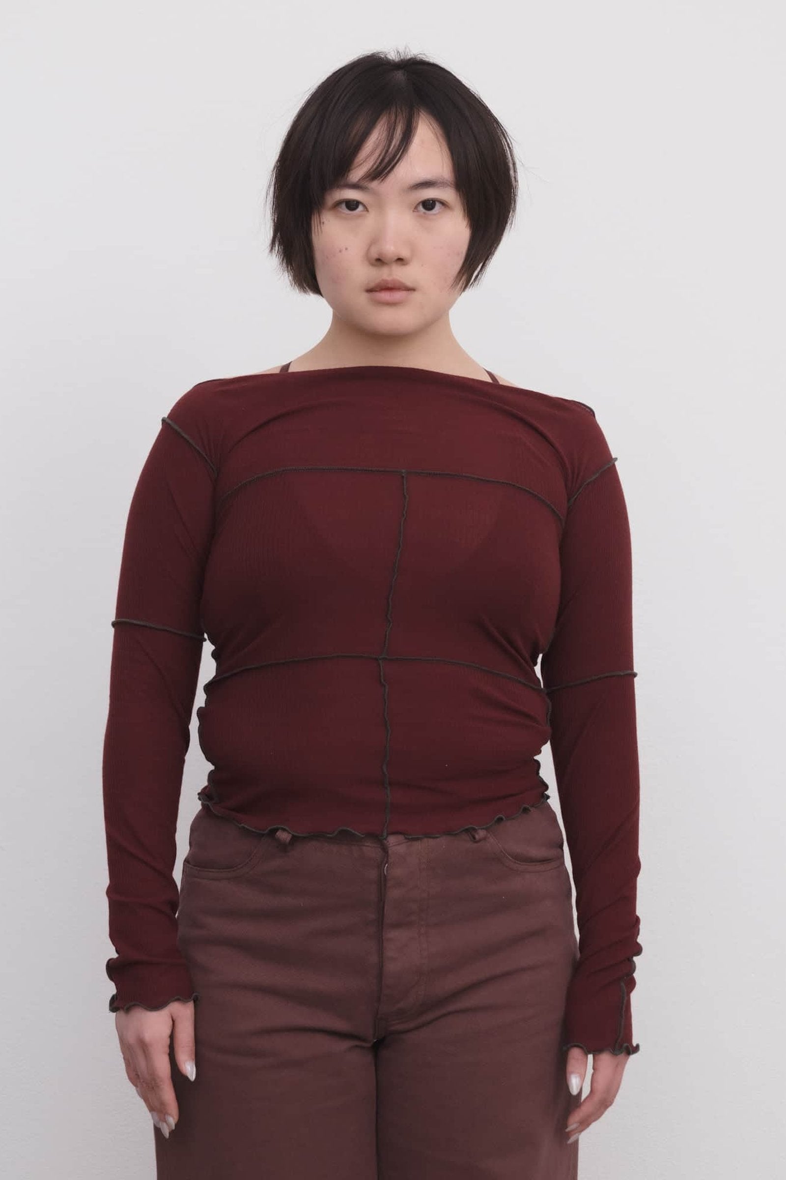 Cinder Long Sleeve Tee - Nara Red