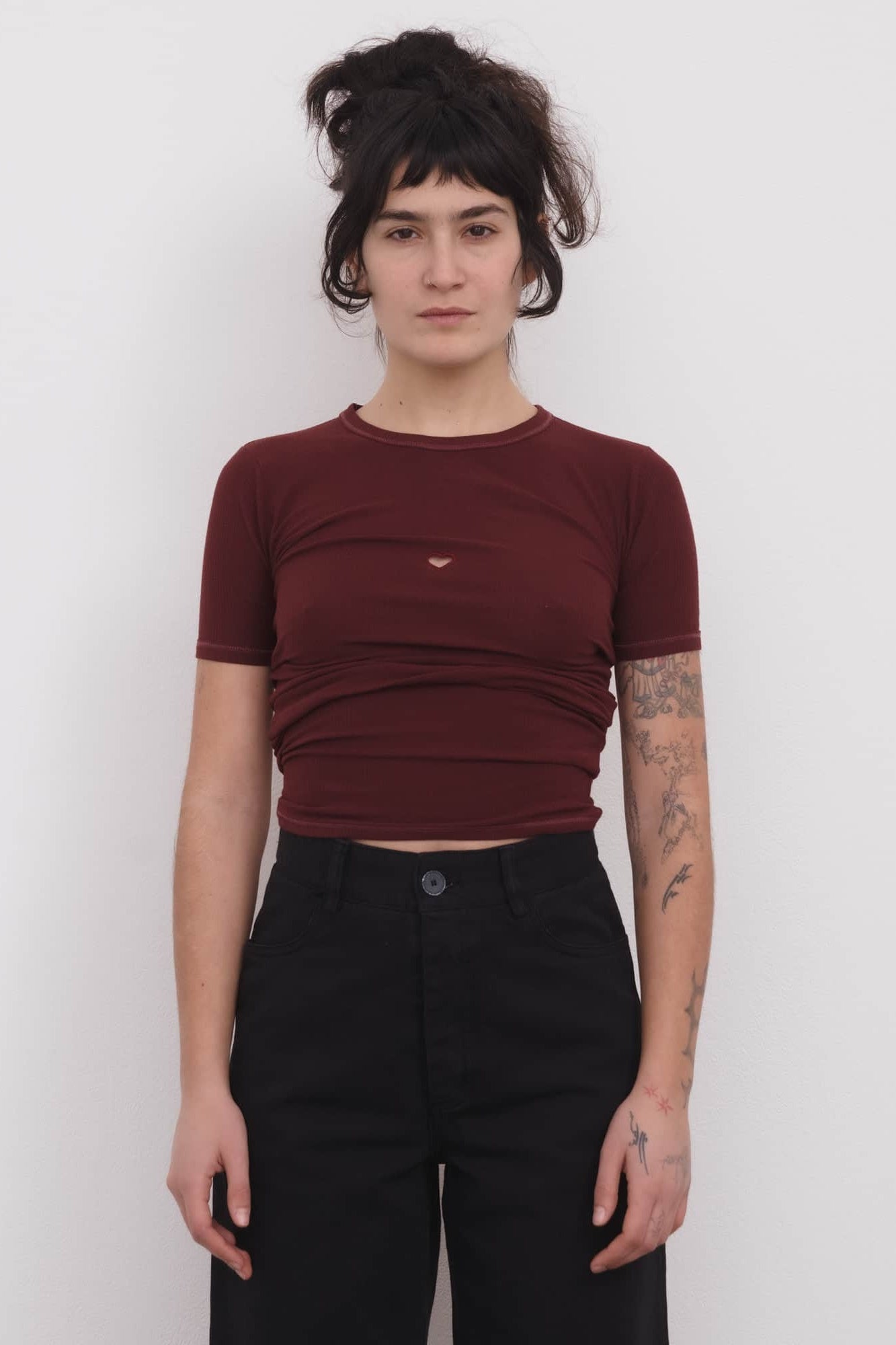 Heart Tee Shirt - Nara Red