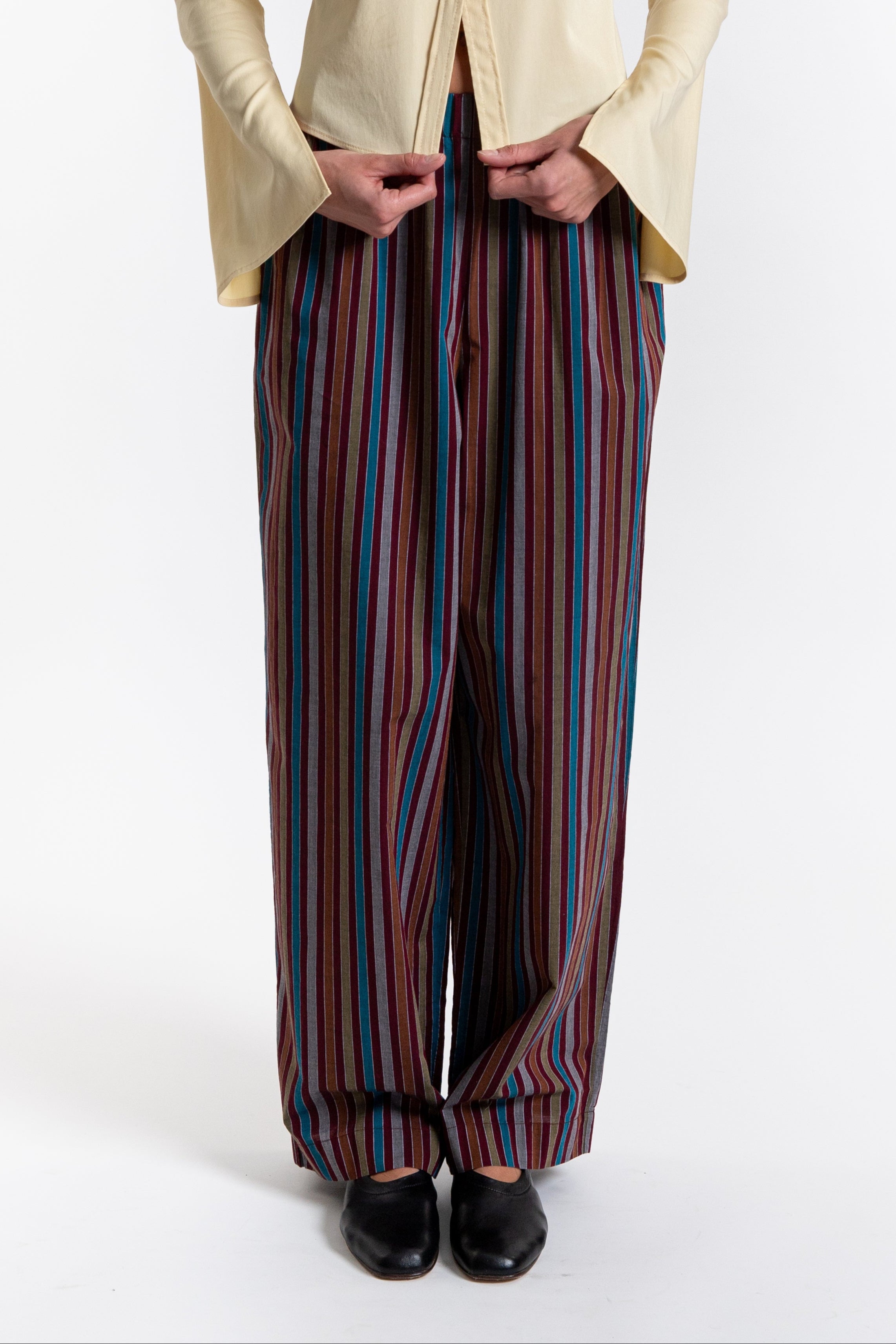Ole Pants - Maroon Multi Stripe