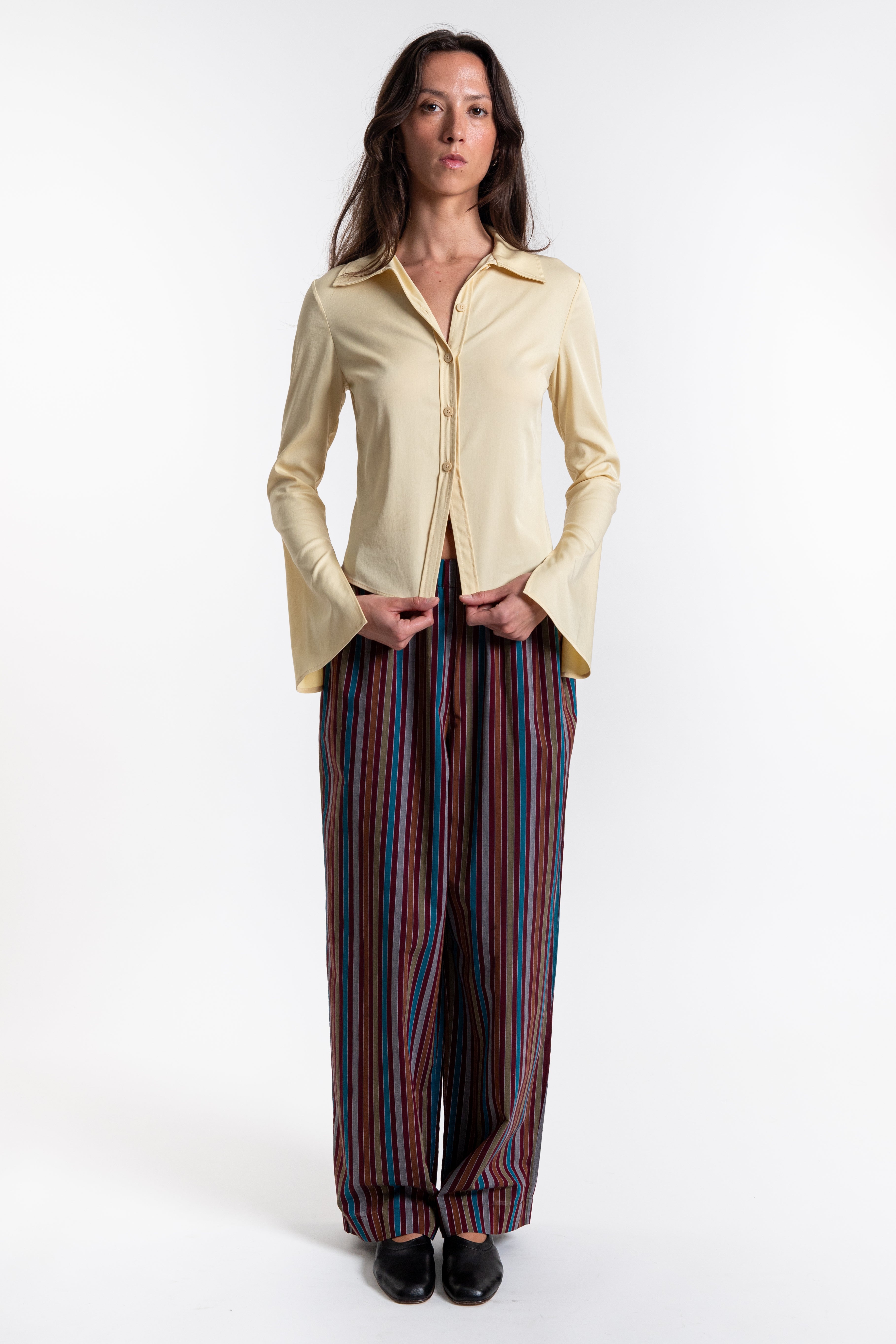Ole Pants - Maroon Multi Stripe