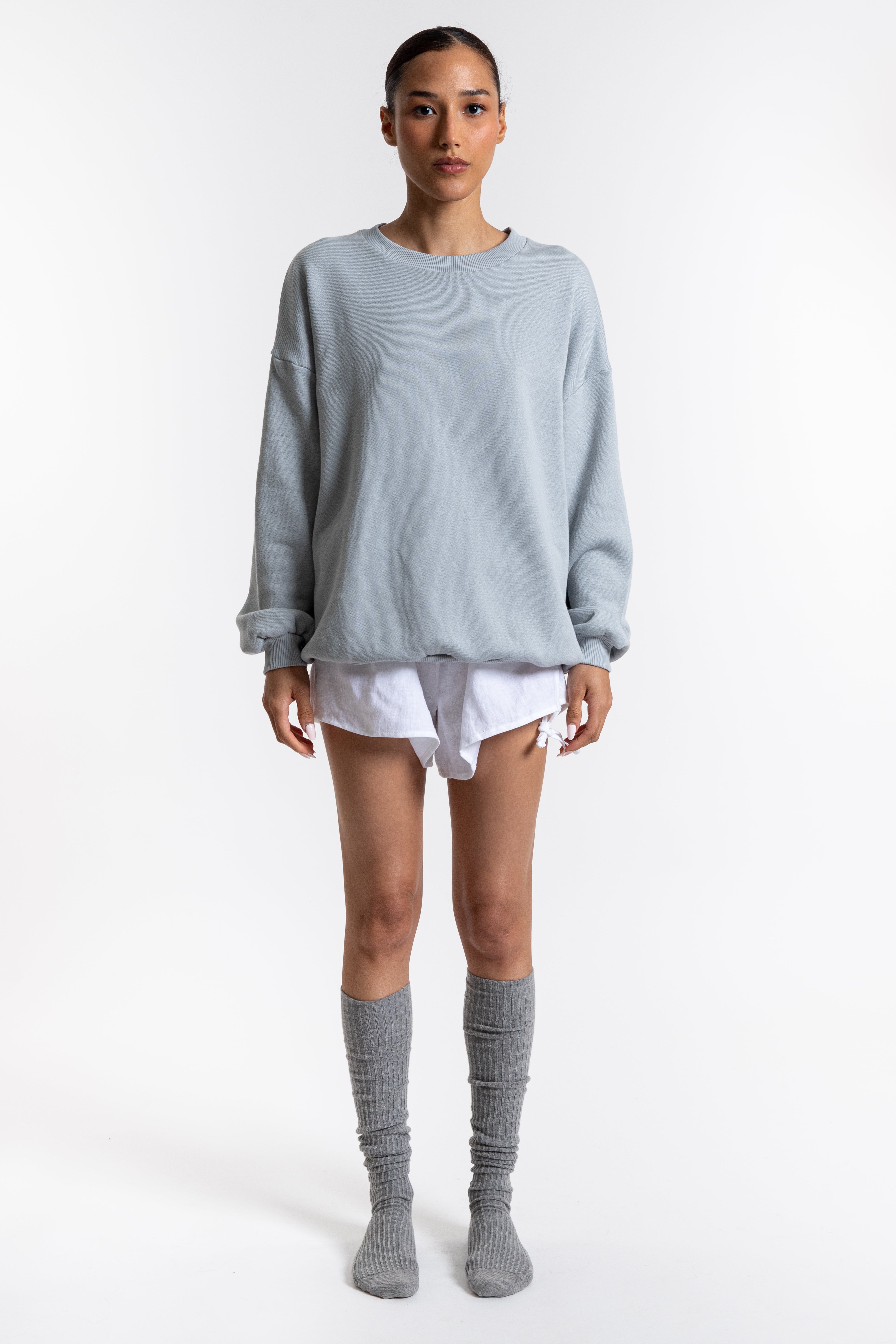 Overknee Socks - Grey Melange