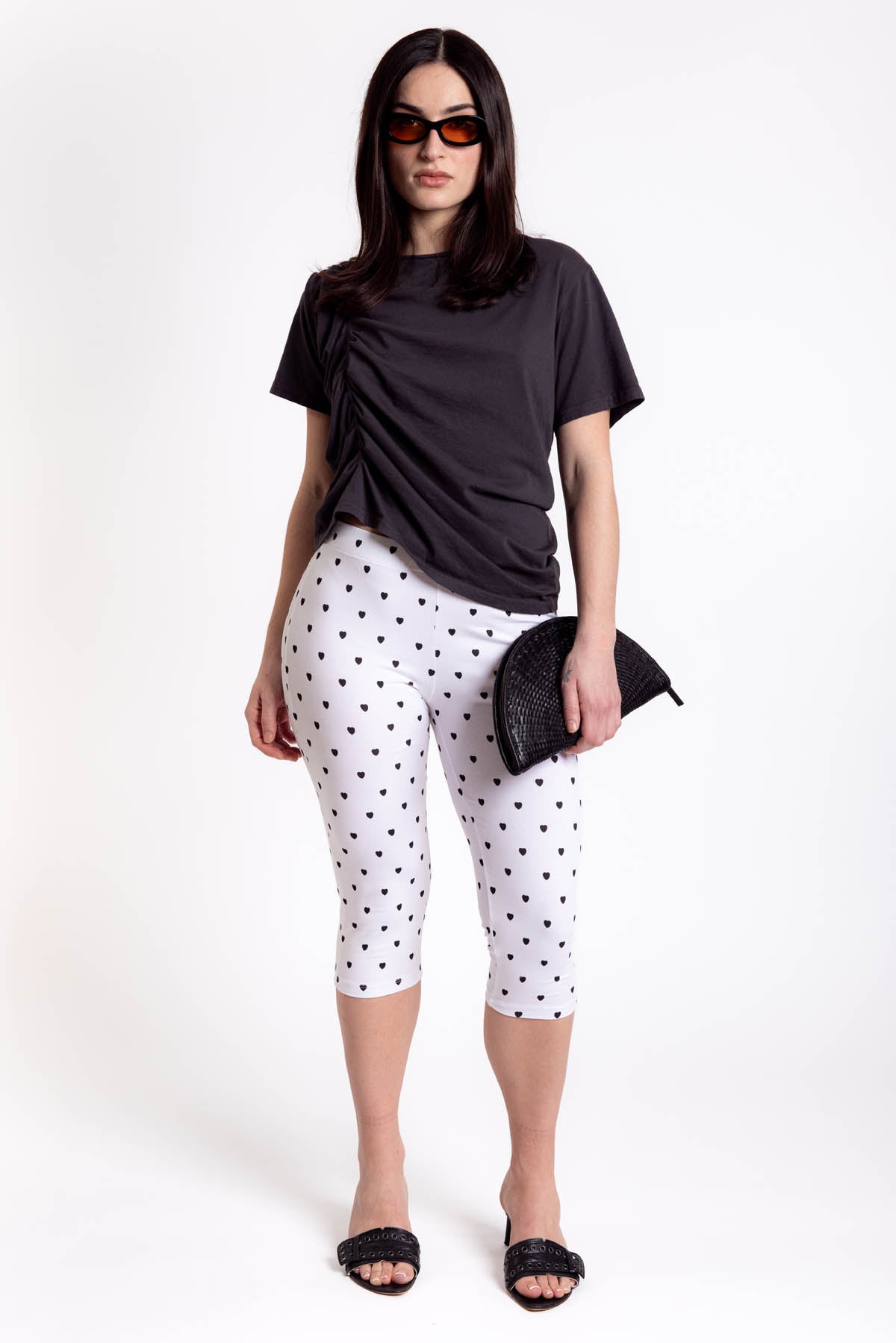 Amaryllis Duo Tee - Charcoal