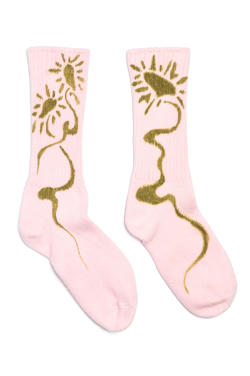 Organic Cotton Socks - Pink Daisy