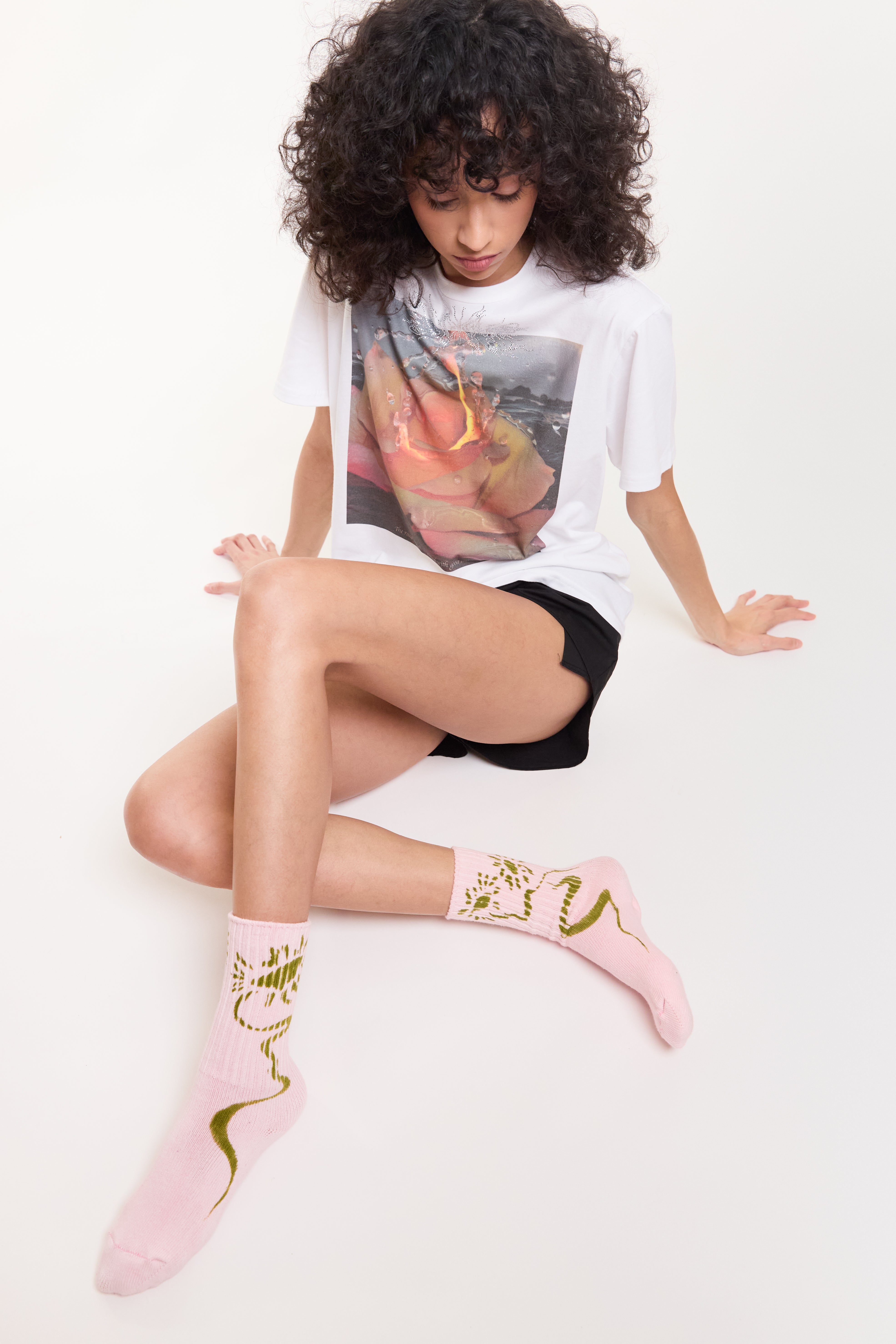 Organic Cotton Socks - Pink Daisy