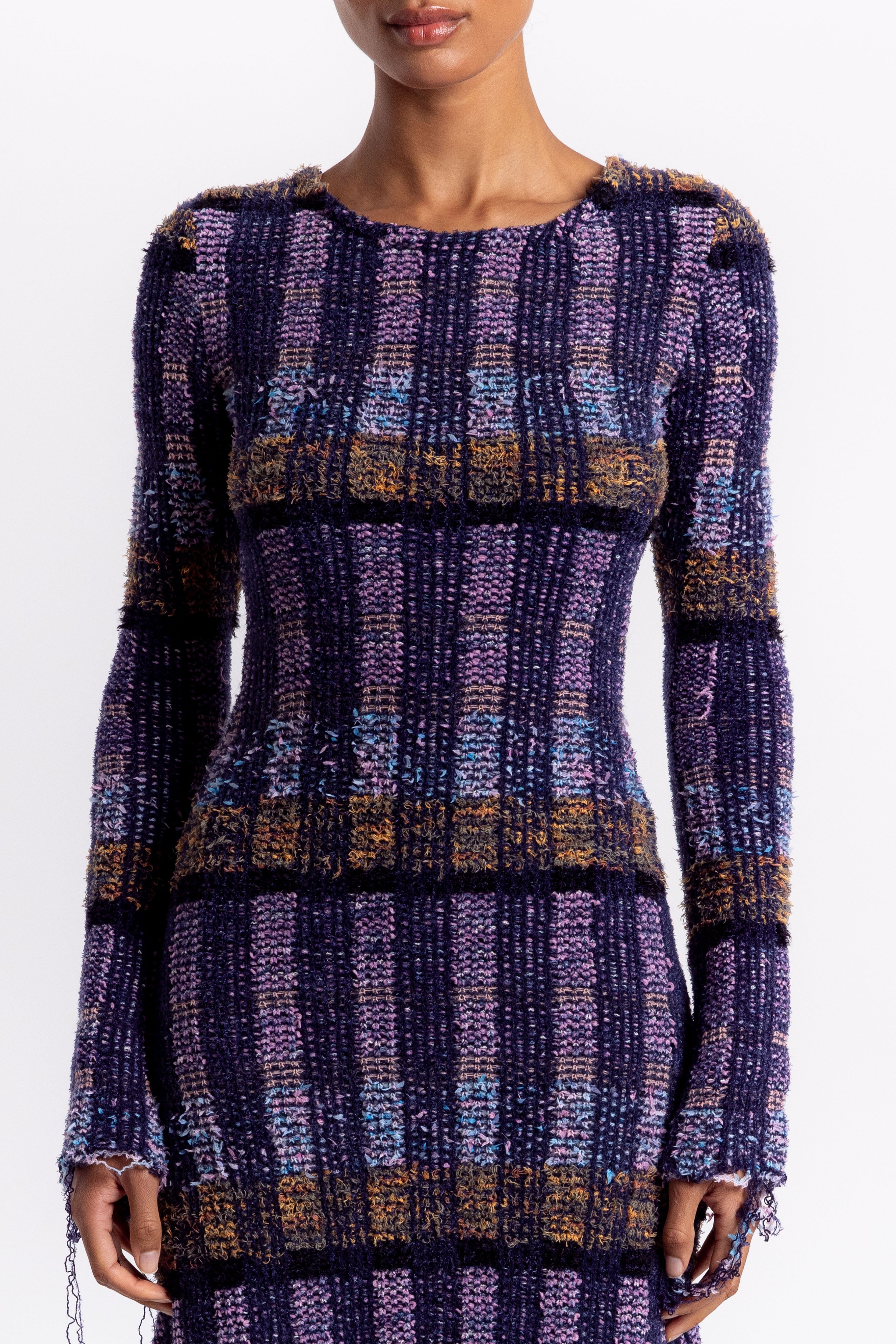 Yuri Dress - Vitelli Purple Plaid
