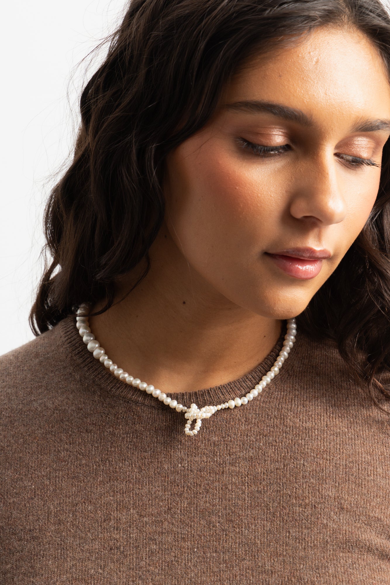 Loop The Loop Pearl Necklace - 18ct Gold Plated