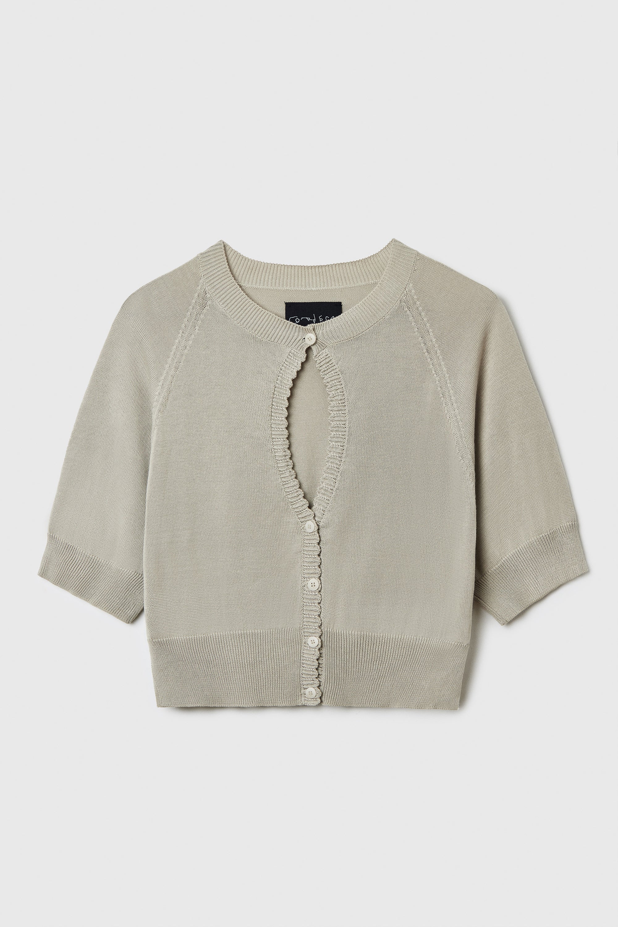 Organic Cotton Cut-Out Top - Pearl Grey