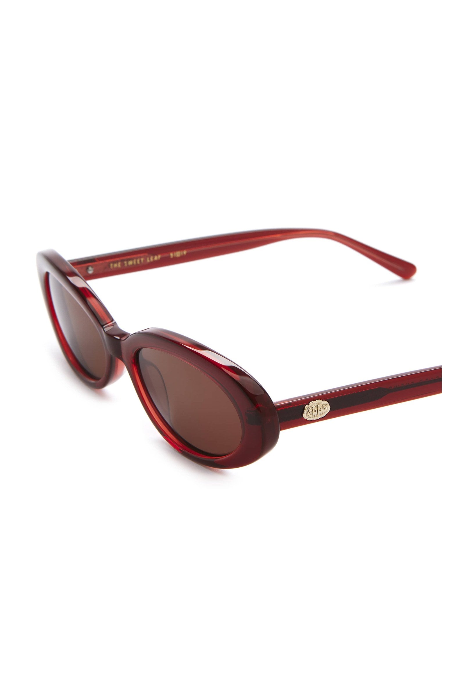 The Sweet Leaf - Crystal Black Cherry Frame & Amber Lens