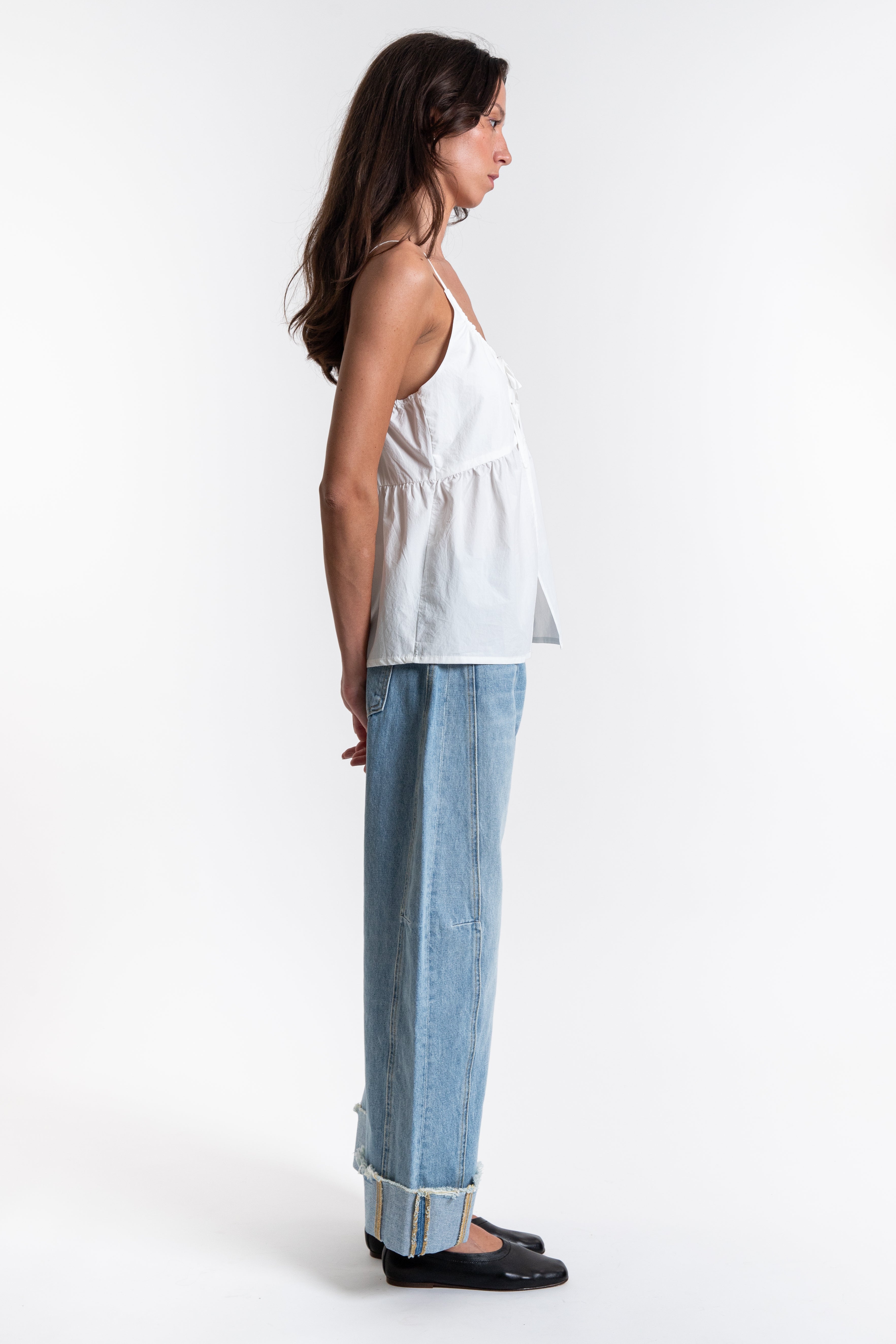 Double Tie Top - White