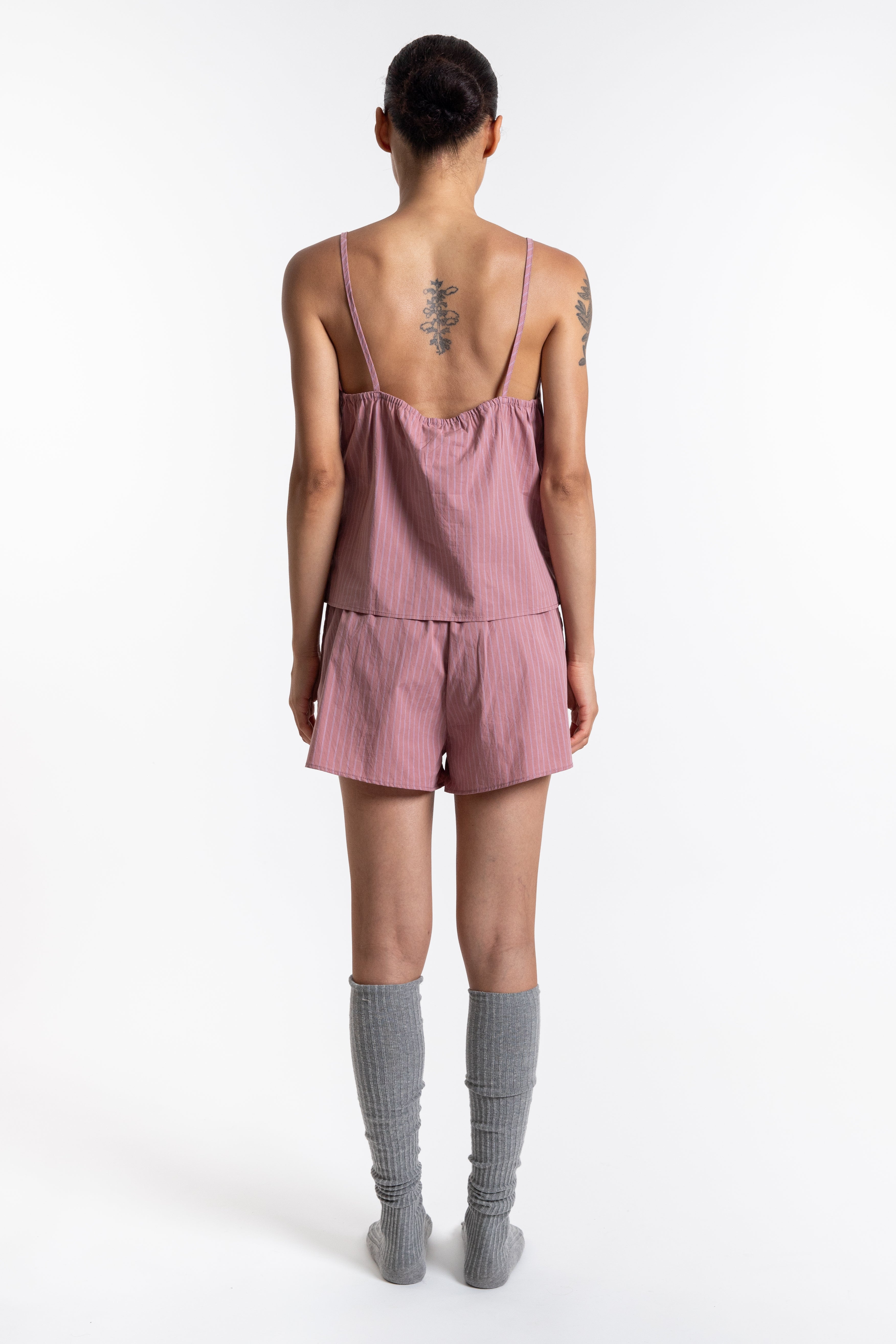 Placket Short Set - Salt Stripe