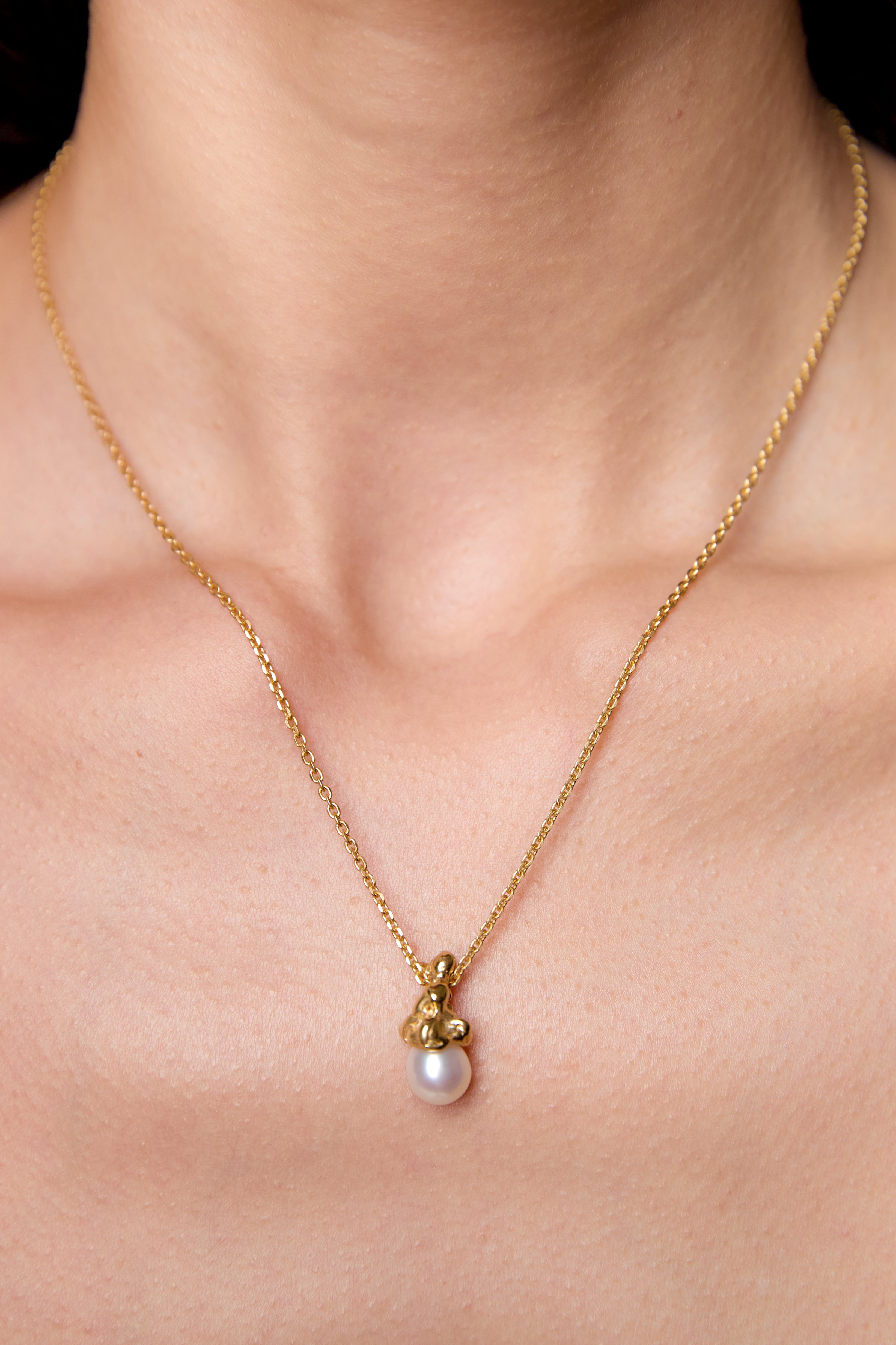 Sophia Pendant Necklace - 14K Gold Plated Bronze