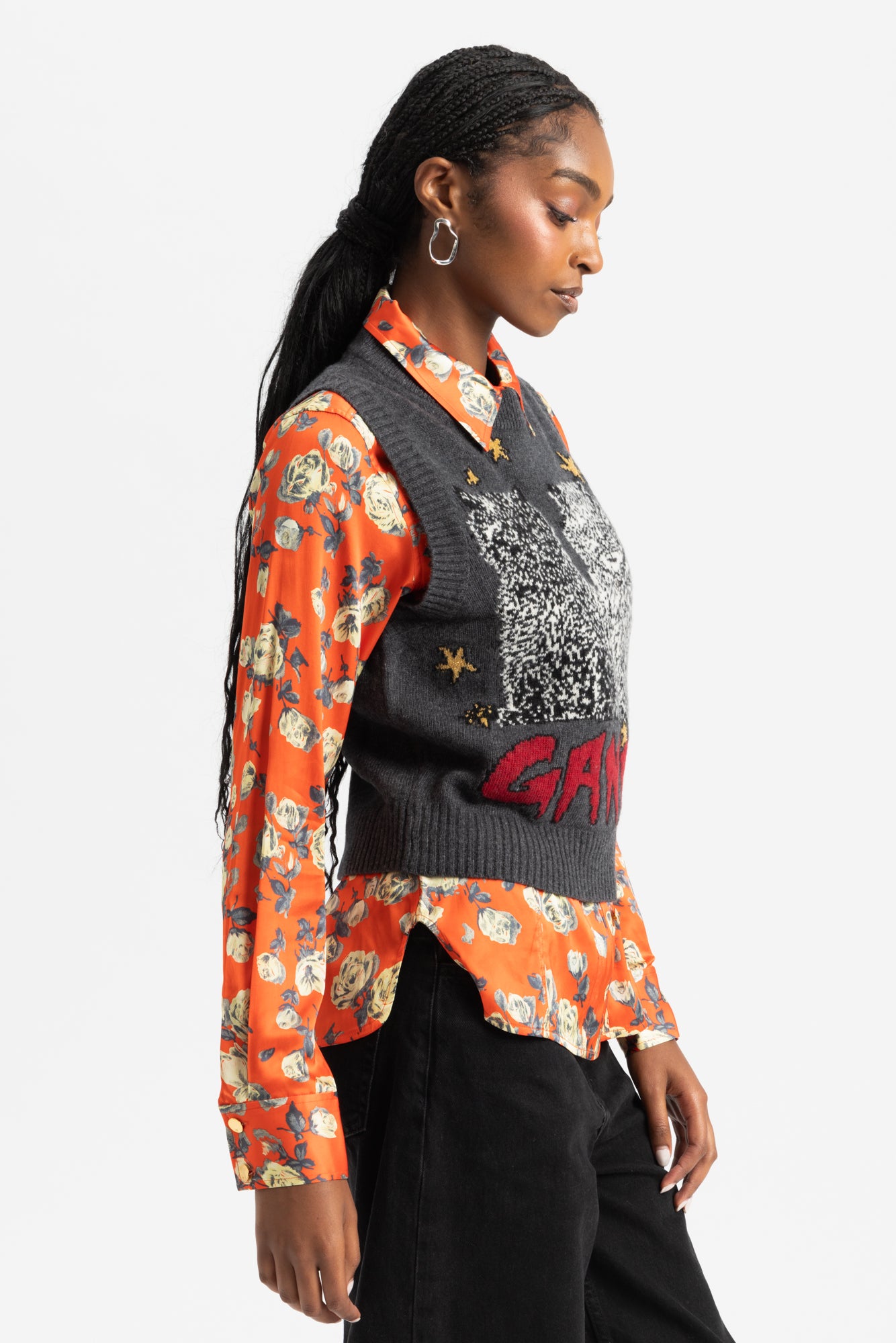 Cats Vest - Gray Quill