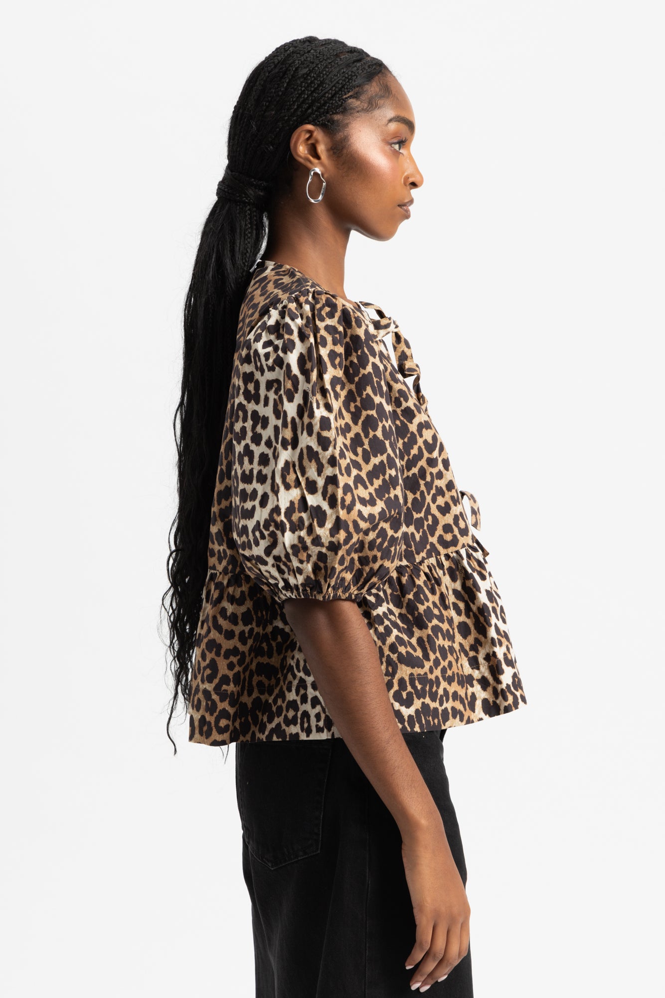 Peplum Blouse - Leopard