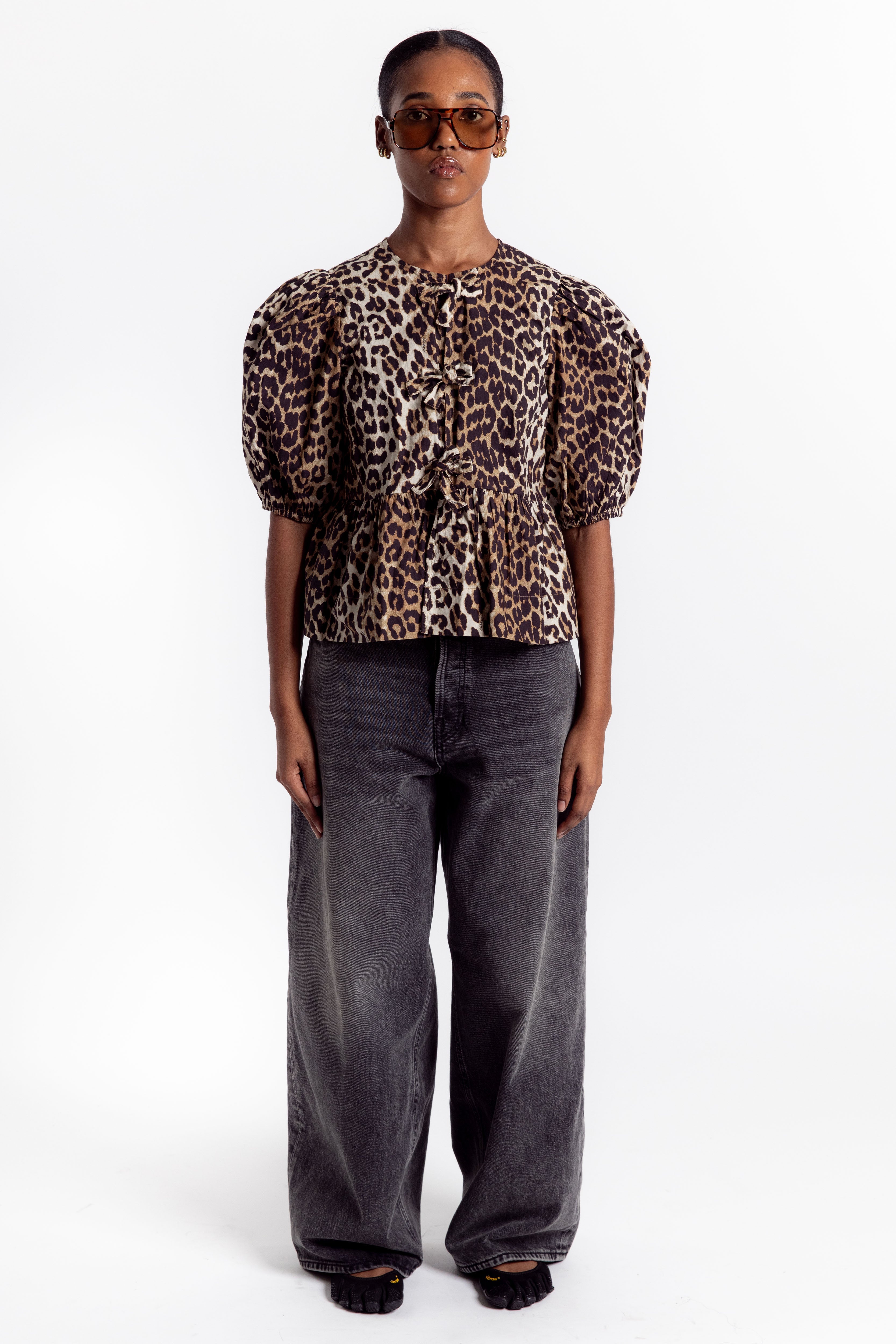 Peplum Blouse - Leopard