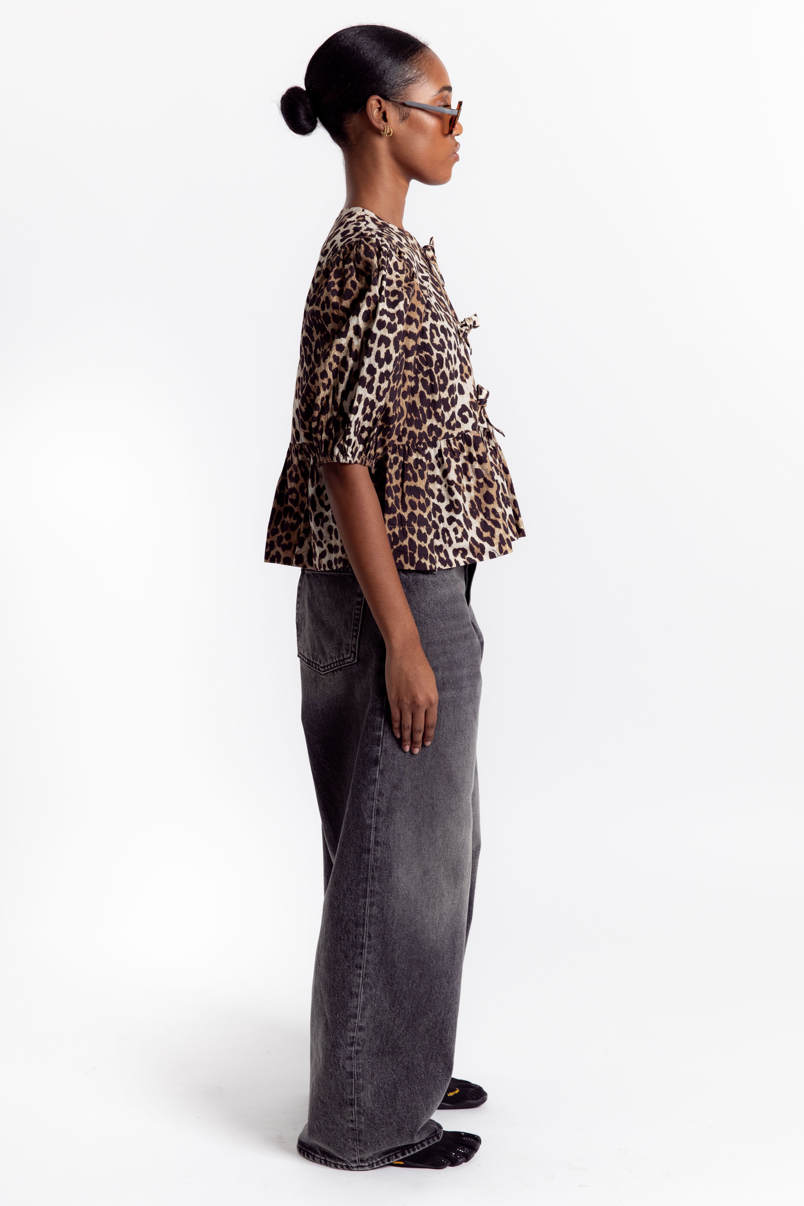 Peplum Blouse - Leopard