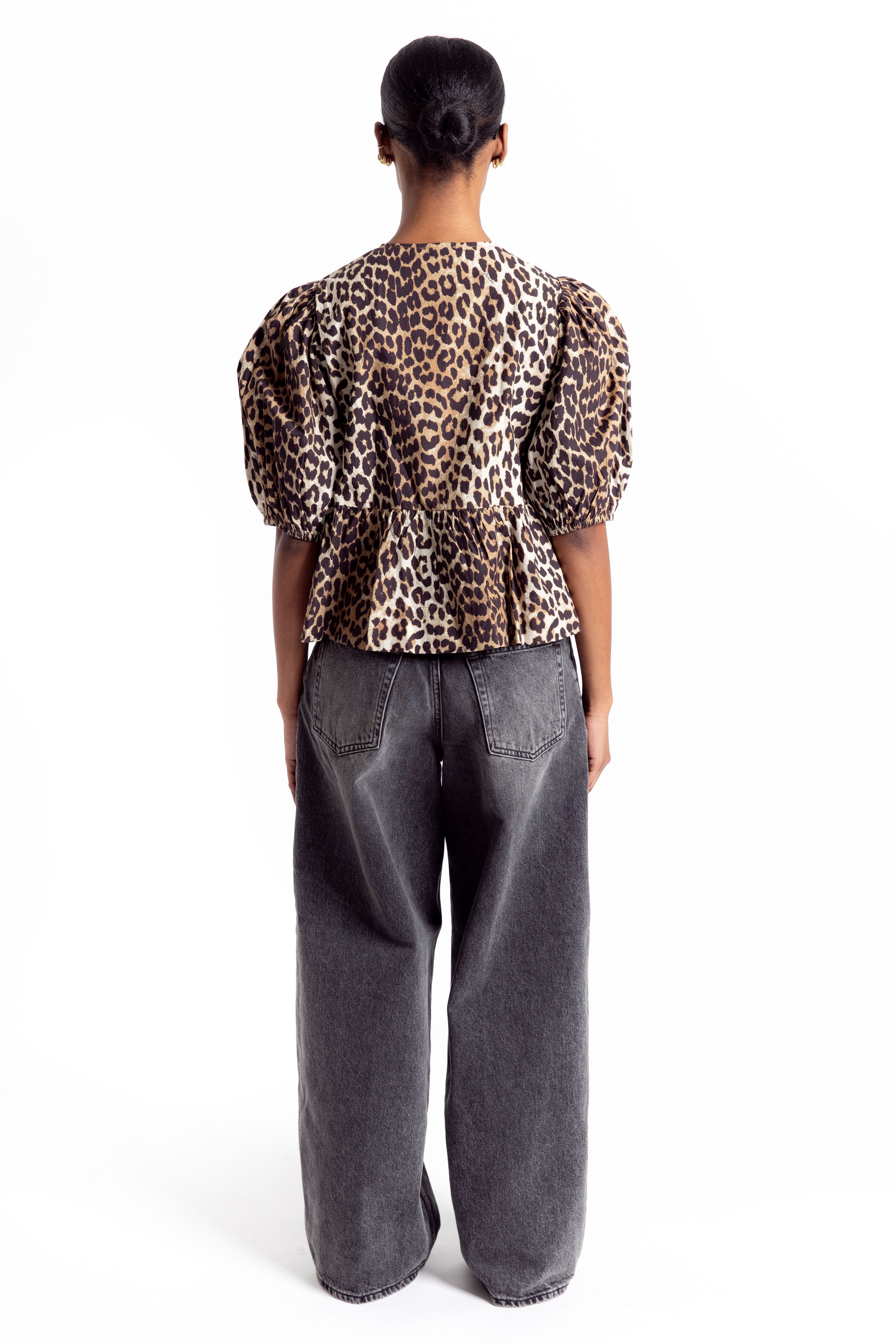 Peplum Blouse - Leopard