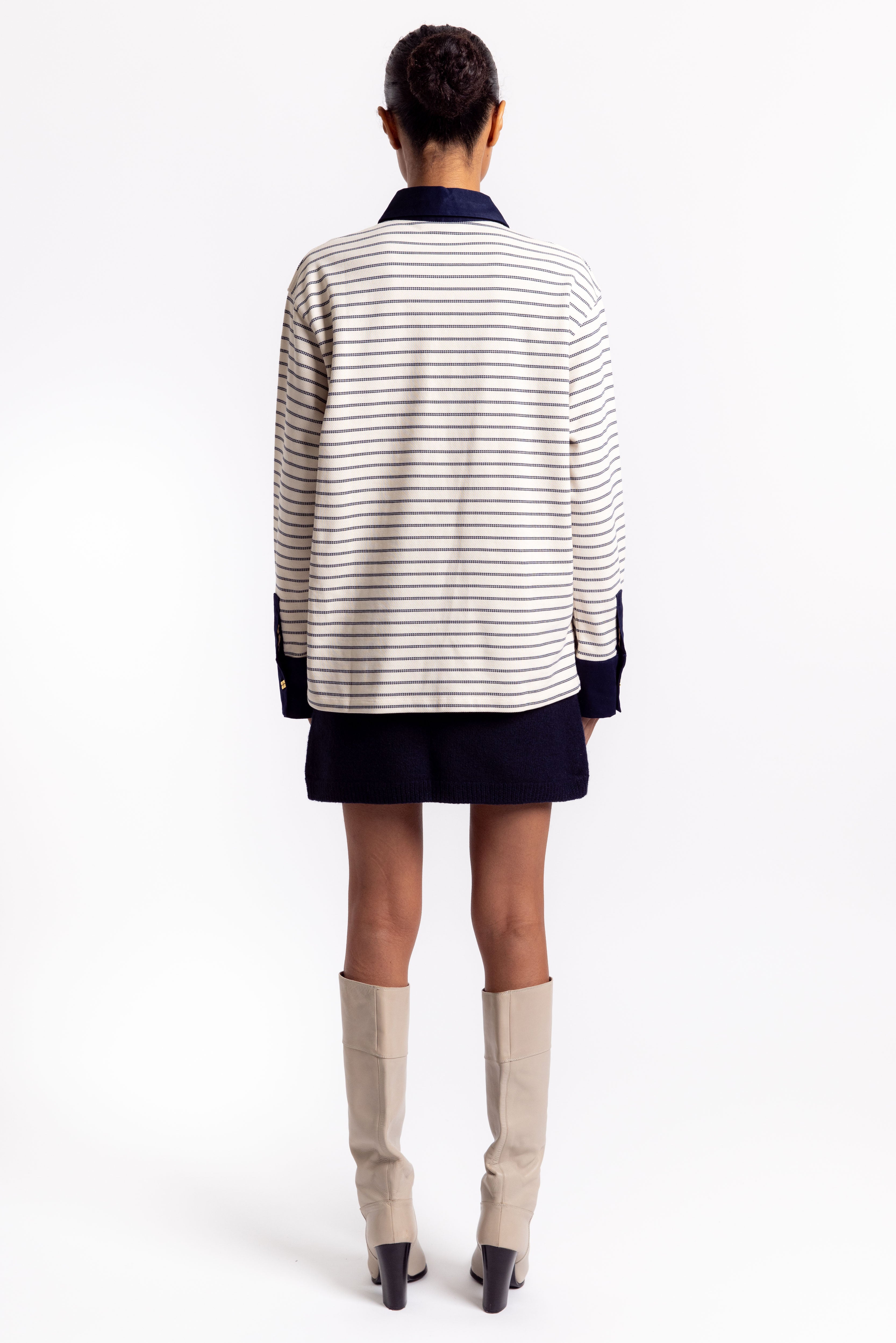 Single Piquet Jersey Polo - Egret