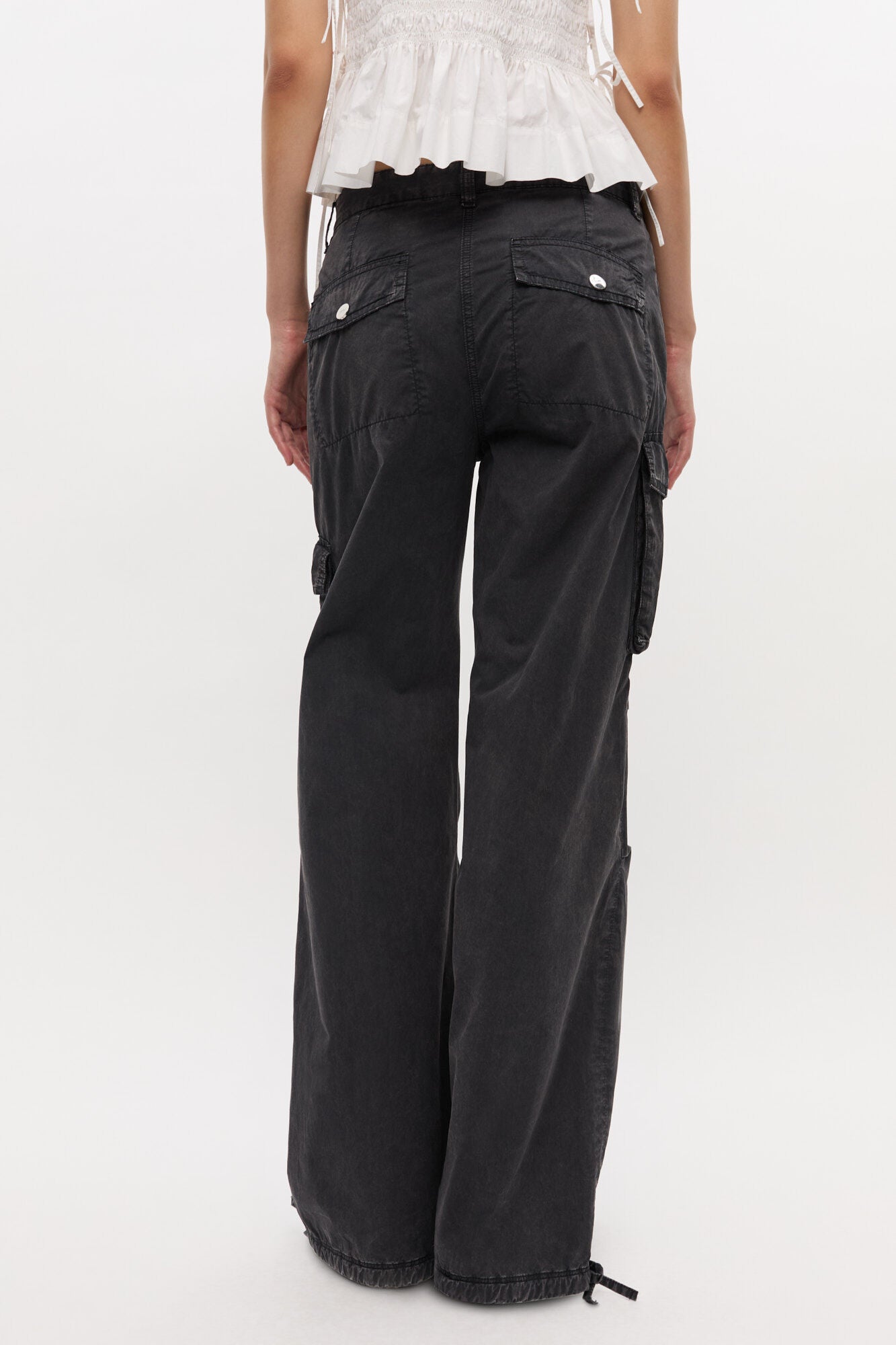 Washed Cotton Twill Pants - Phantom