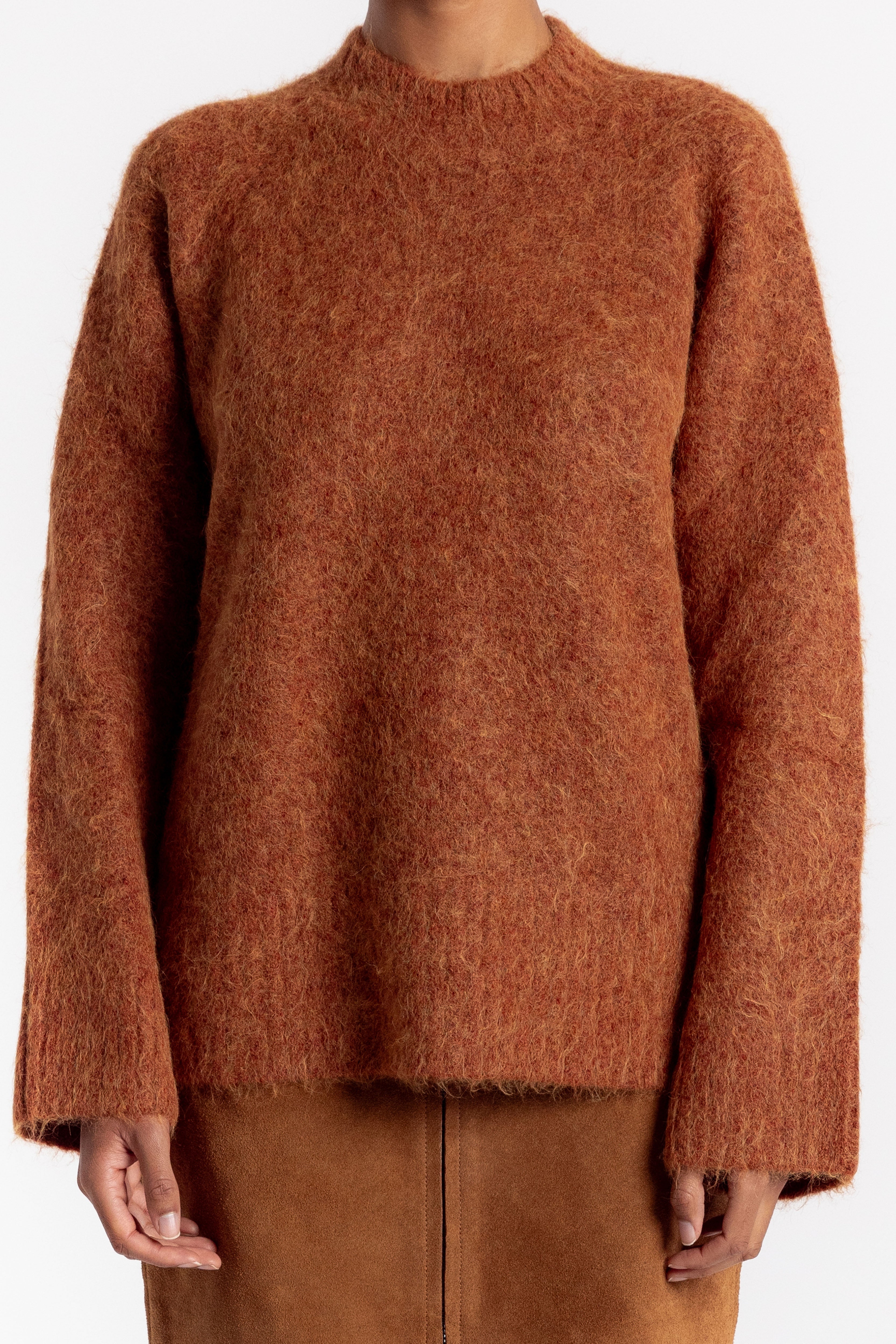 Fure Soft Fluffy Sweater - Red Mix