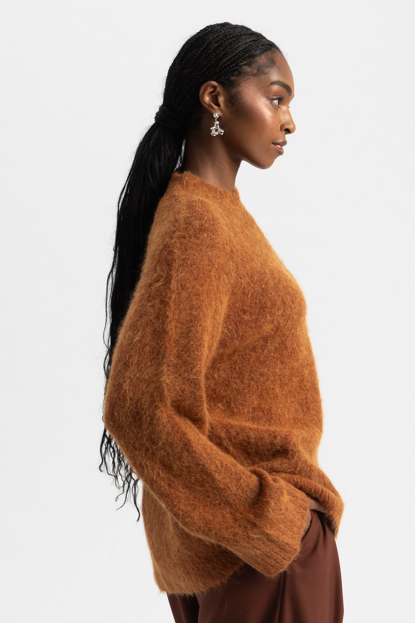 Fure Soft Fluffy Sweater - Red Mix