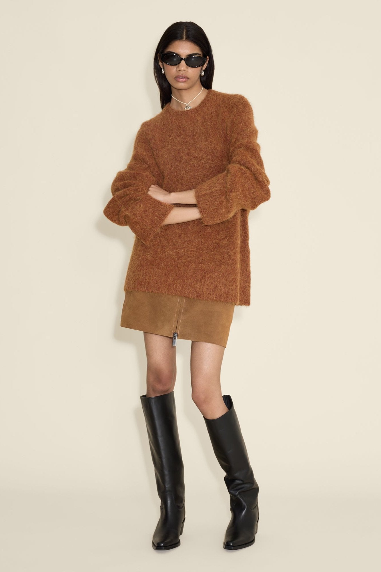 Fure Soft Fluffy Sweater - Red Mix