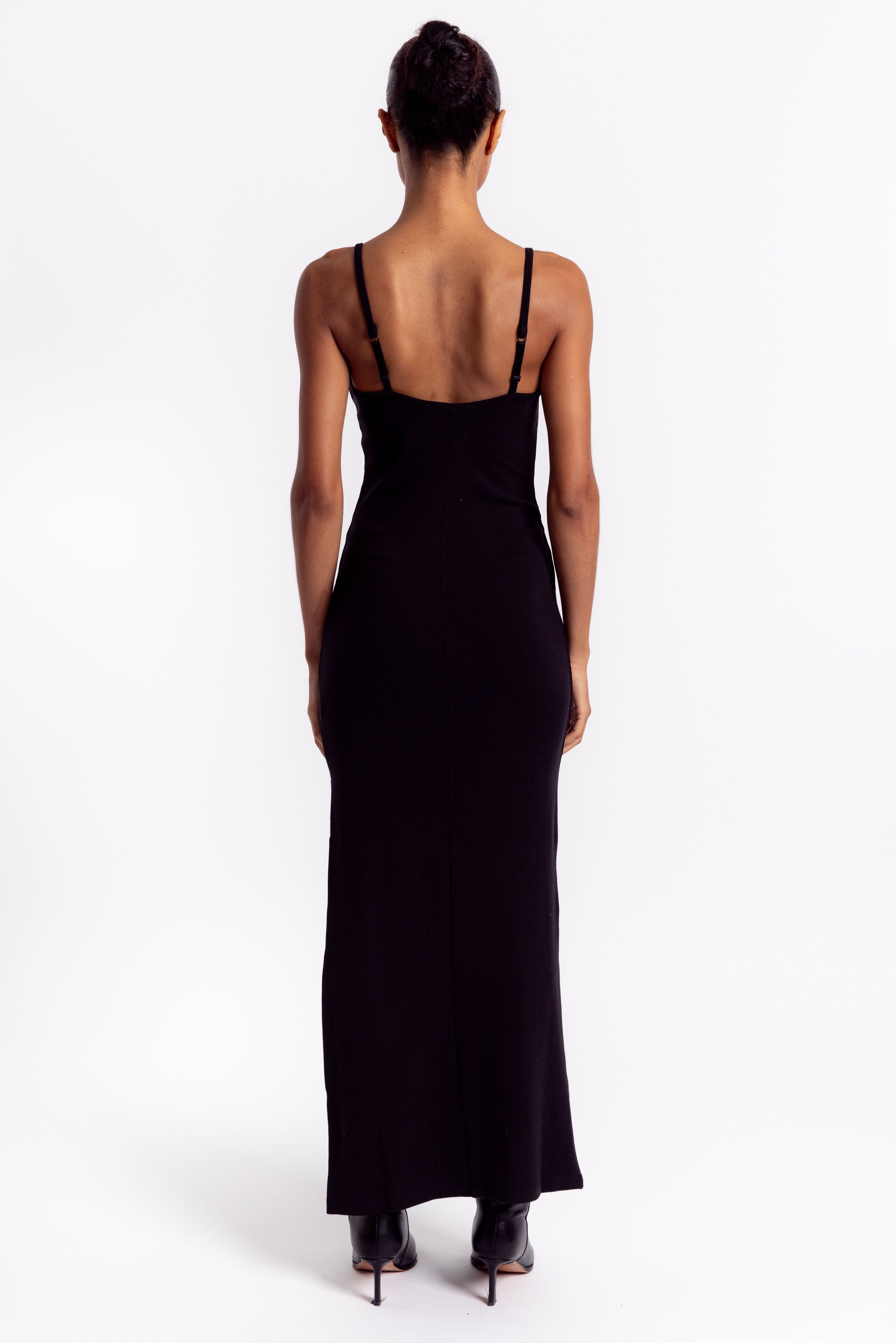 Soft Maxi Slip Dress - Black
