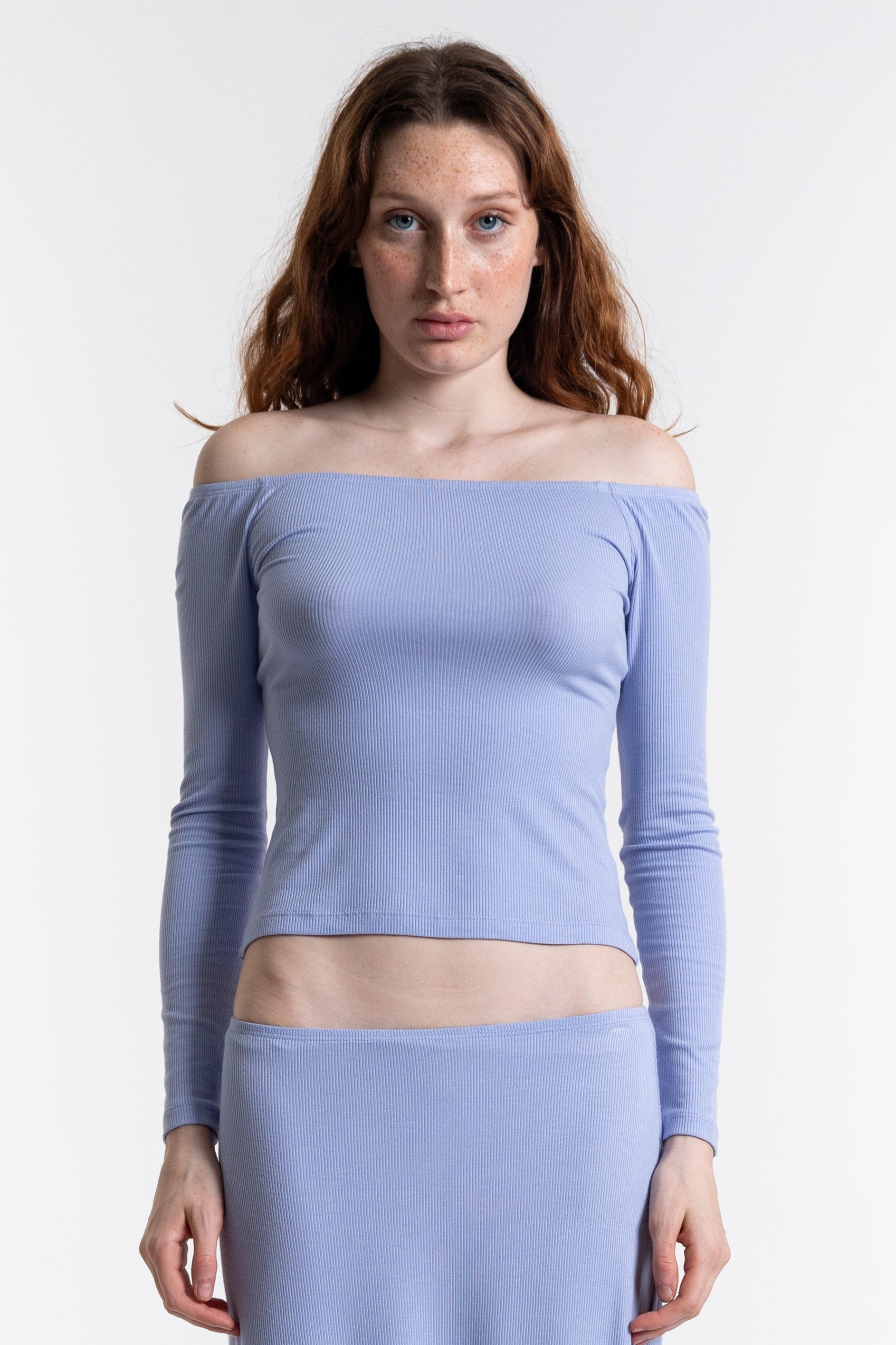 Composure Off-Shoulder Top - Glacier