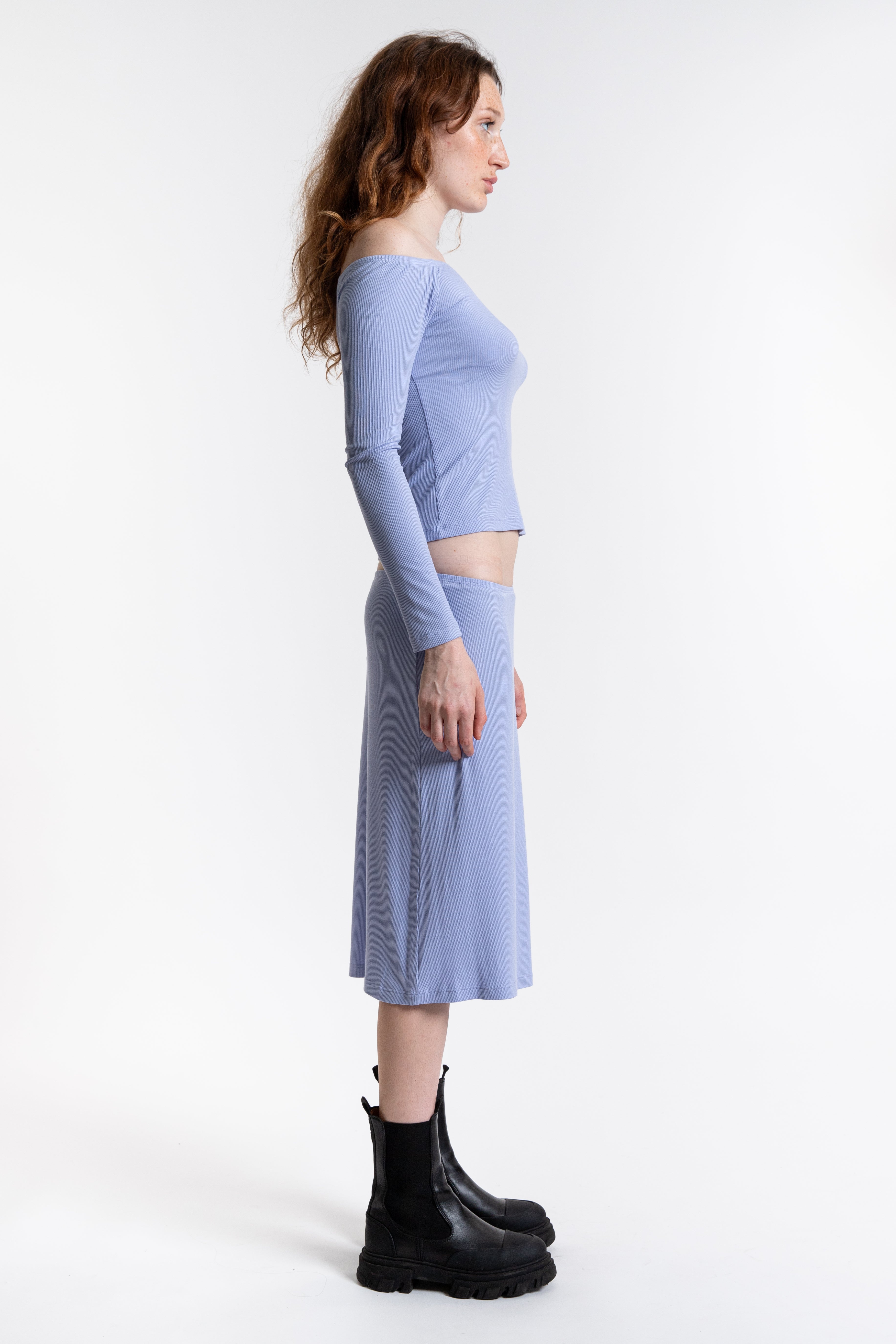 Composure Off-Shoulder Top - Glacier