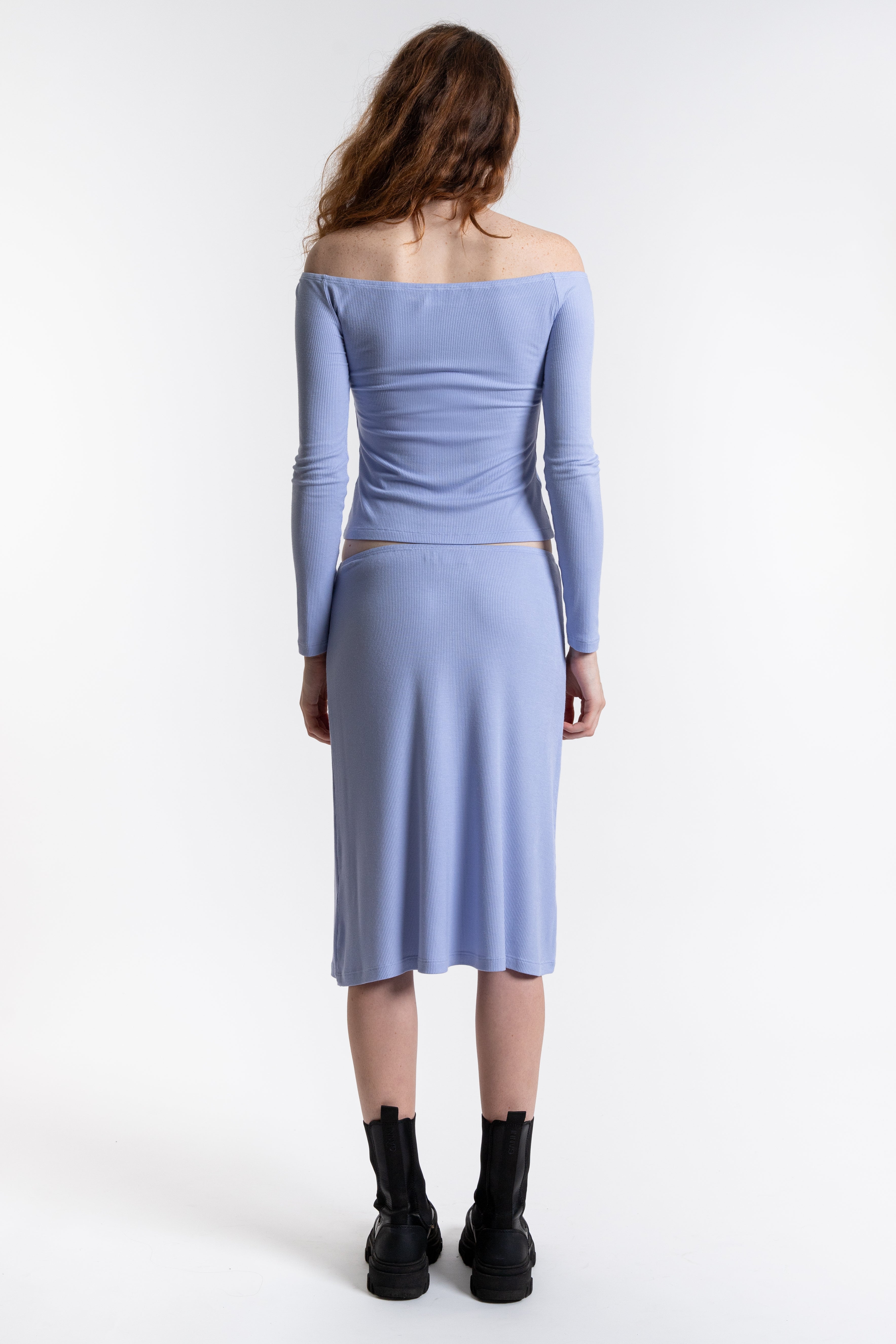 Composure Off-Shoulder Top - Glacier