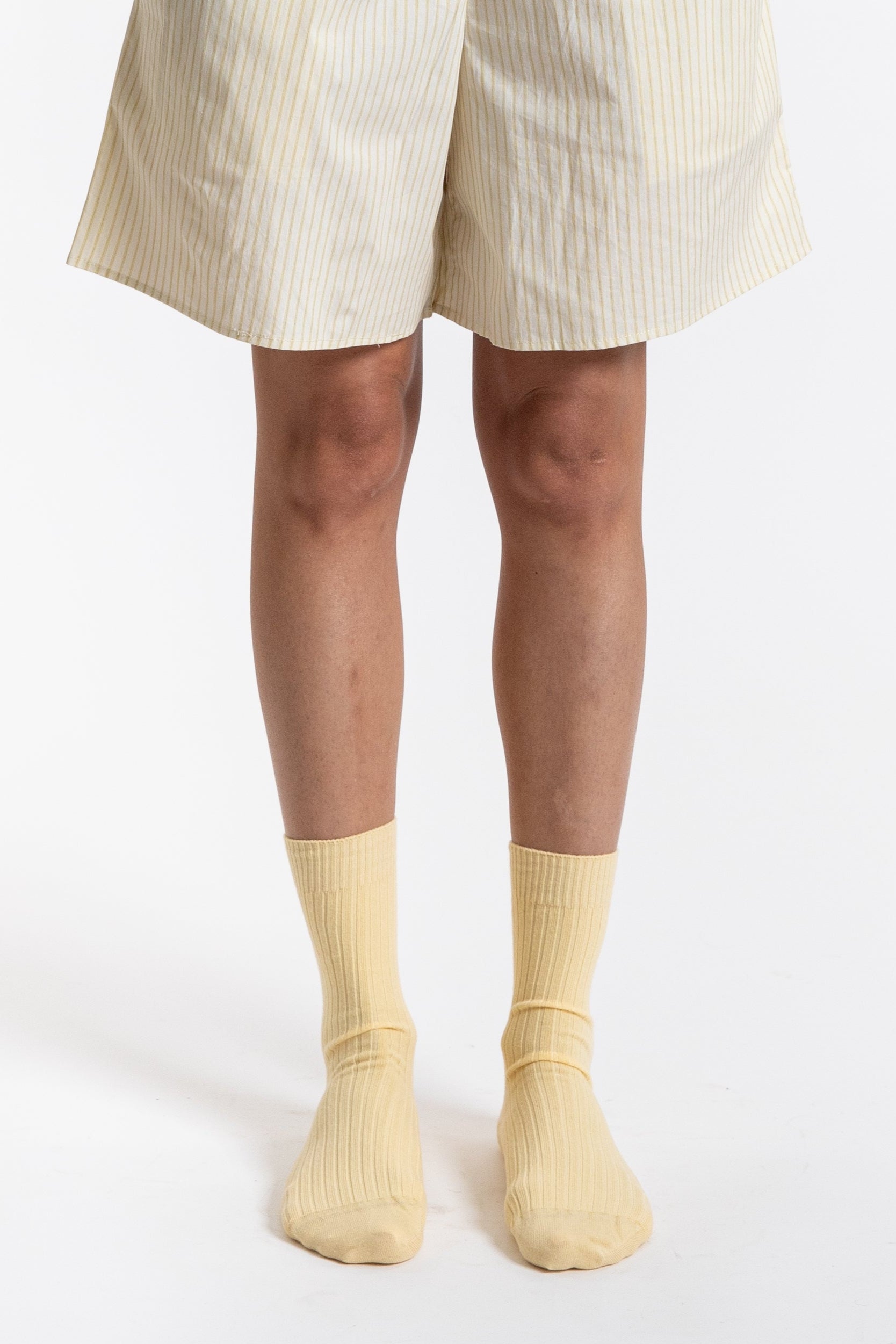 Rib Overankle Socks - Bog Yellow