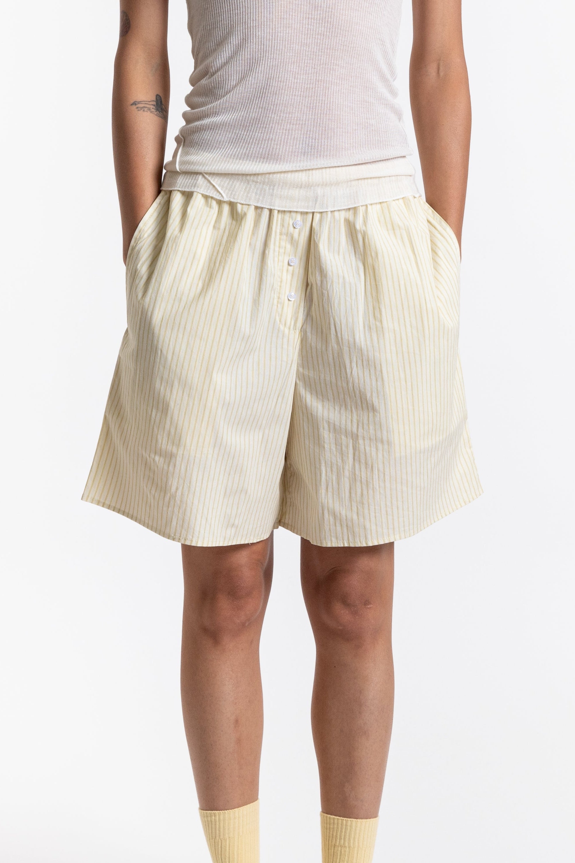 Long Boxer - Butter Stripe