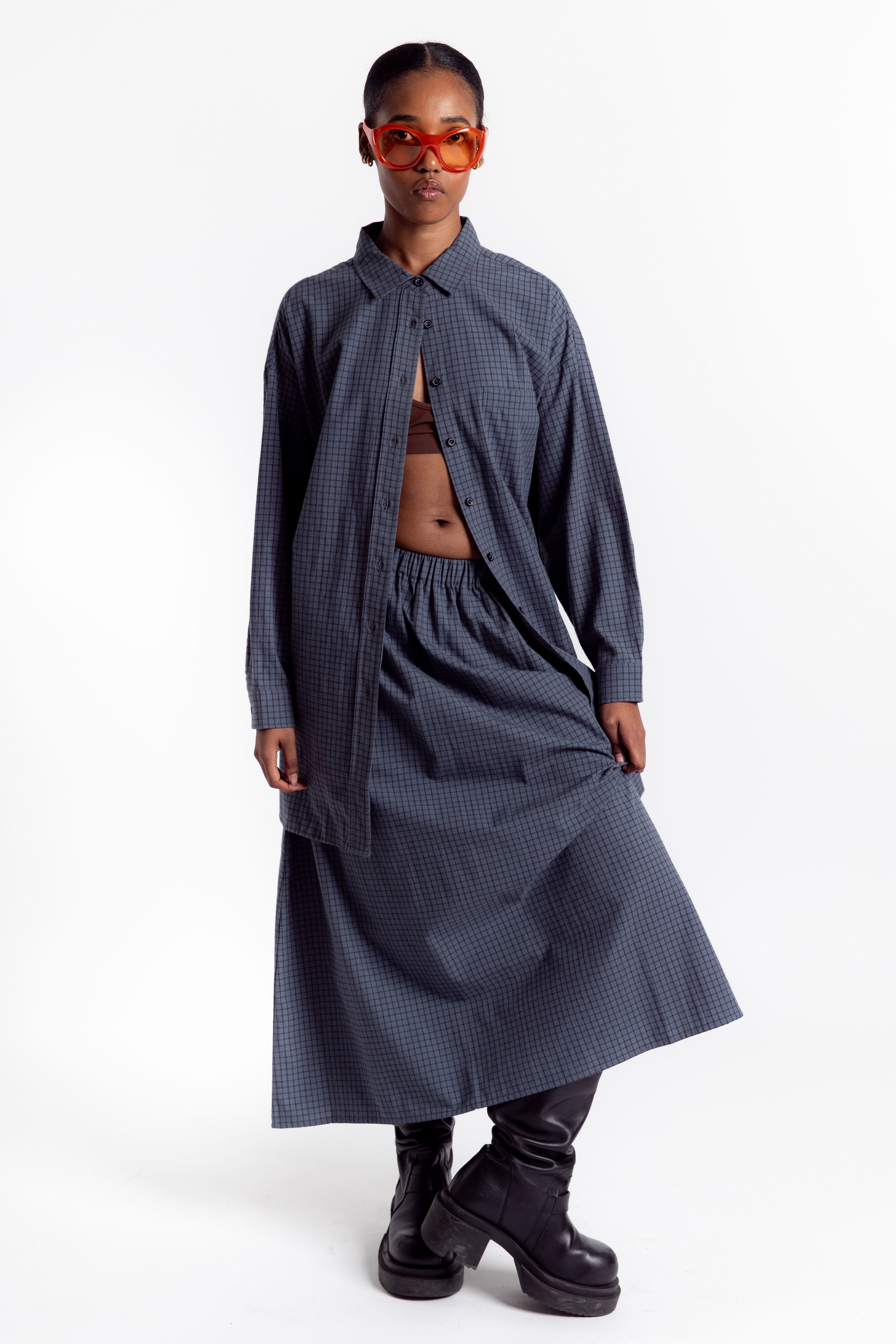 Morto Checkered Shirt - Blue Check