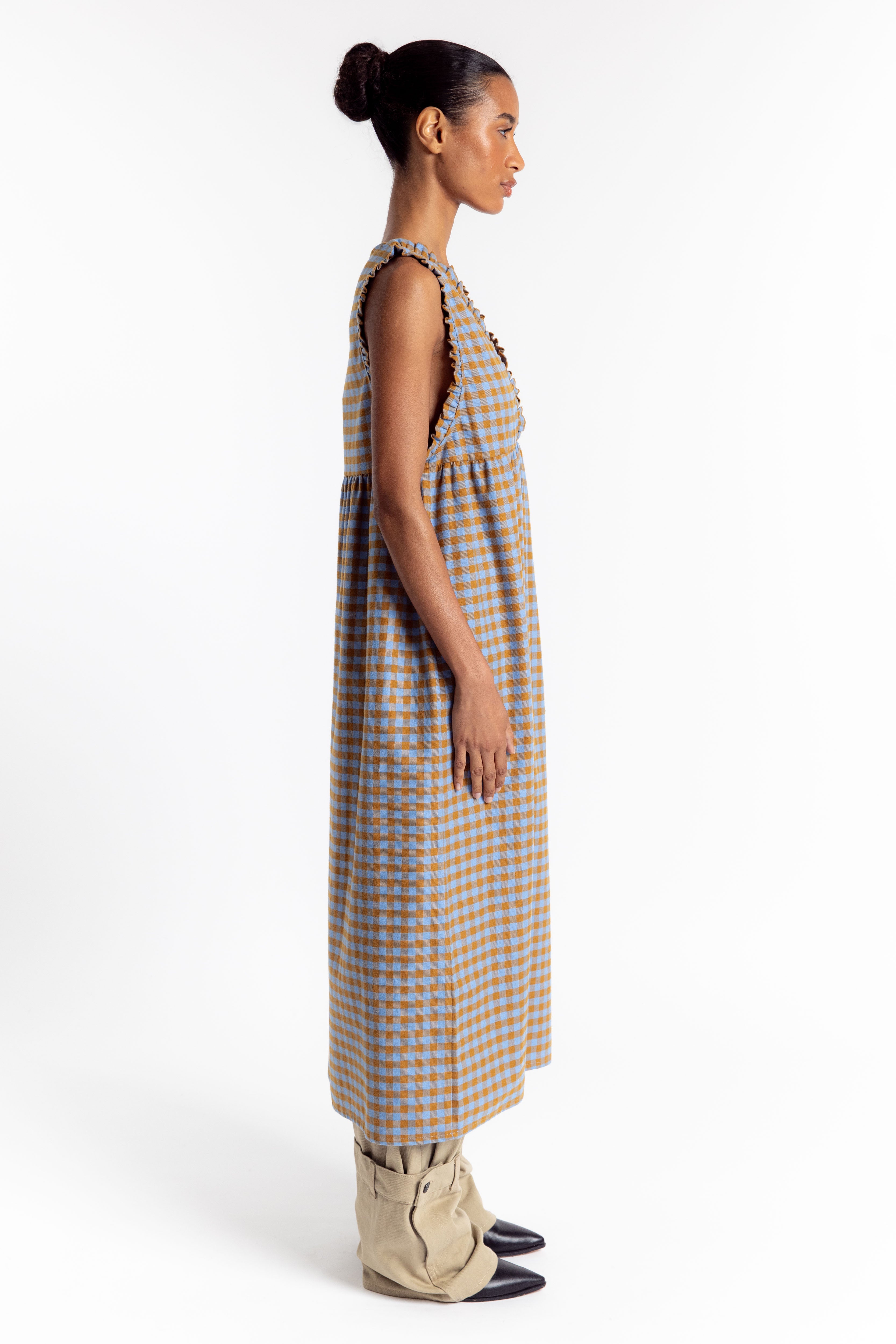 Nuria Dress - Blue Check