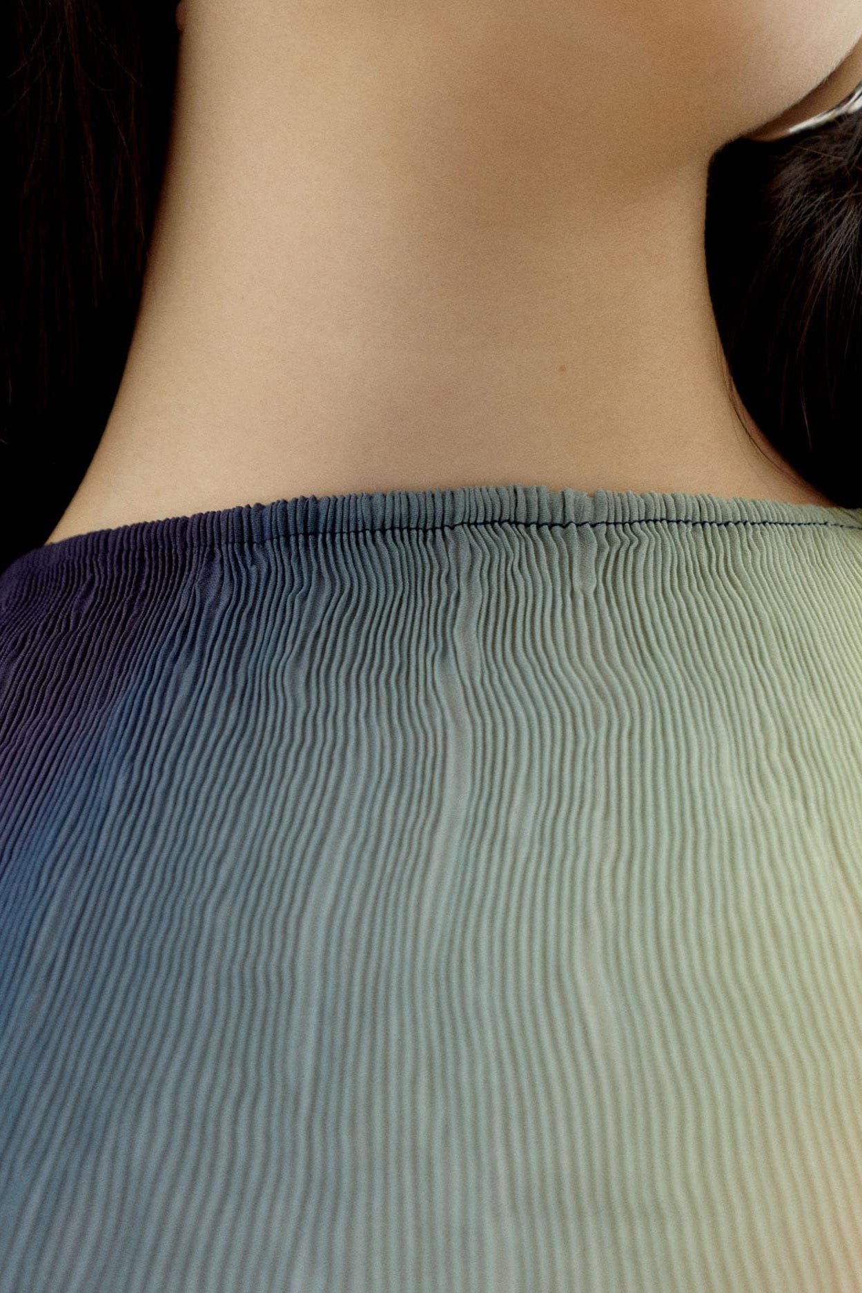 Red Bookeh Dora Pleated Top - Multicolor