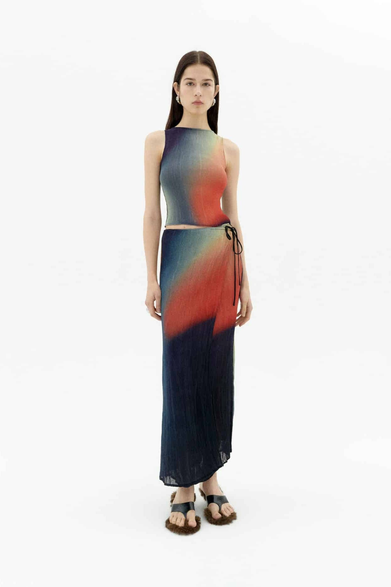 Red Bookeh Pauline Skirt - Multicolor