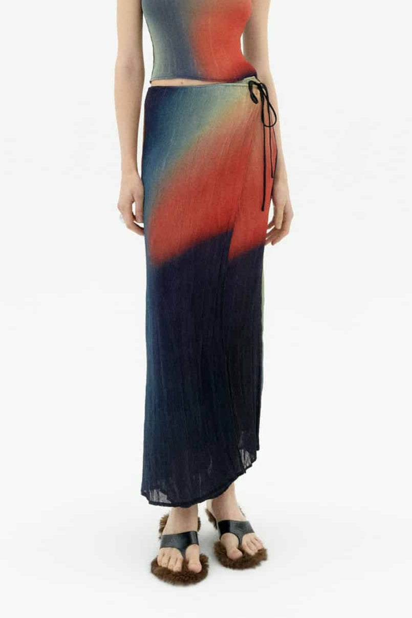 Red Bookeh Pauline Skirt - Multicolor