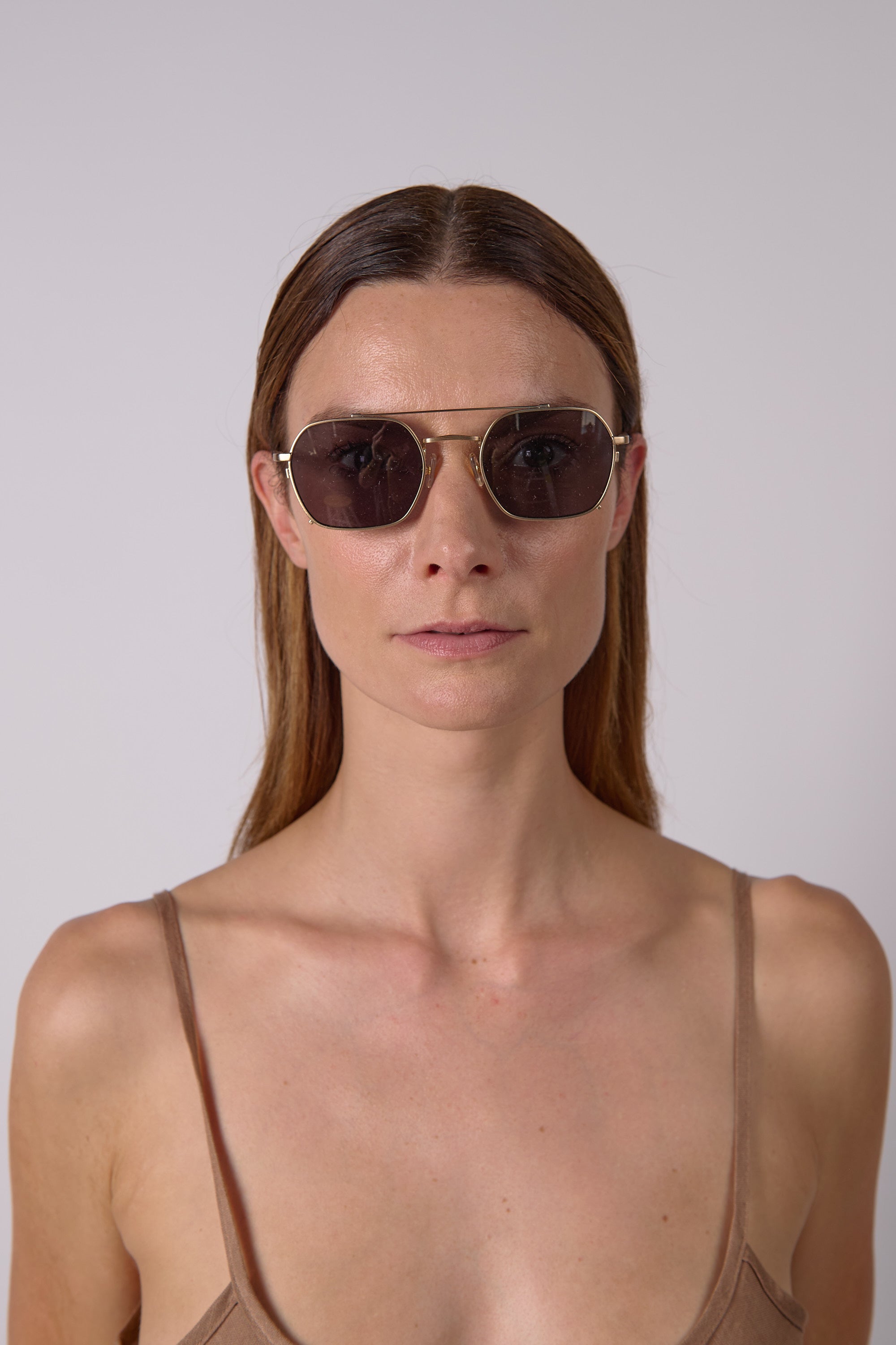 The Jazz Safari - Brushed Gold Frame & Polarized Grey Lens