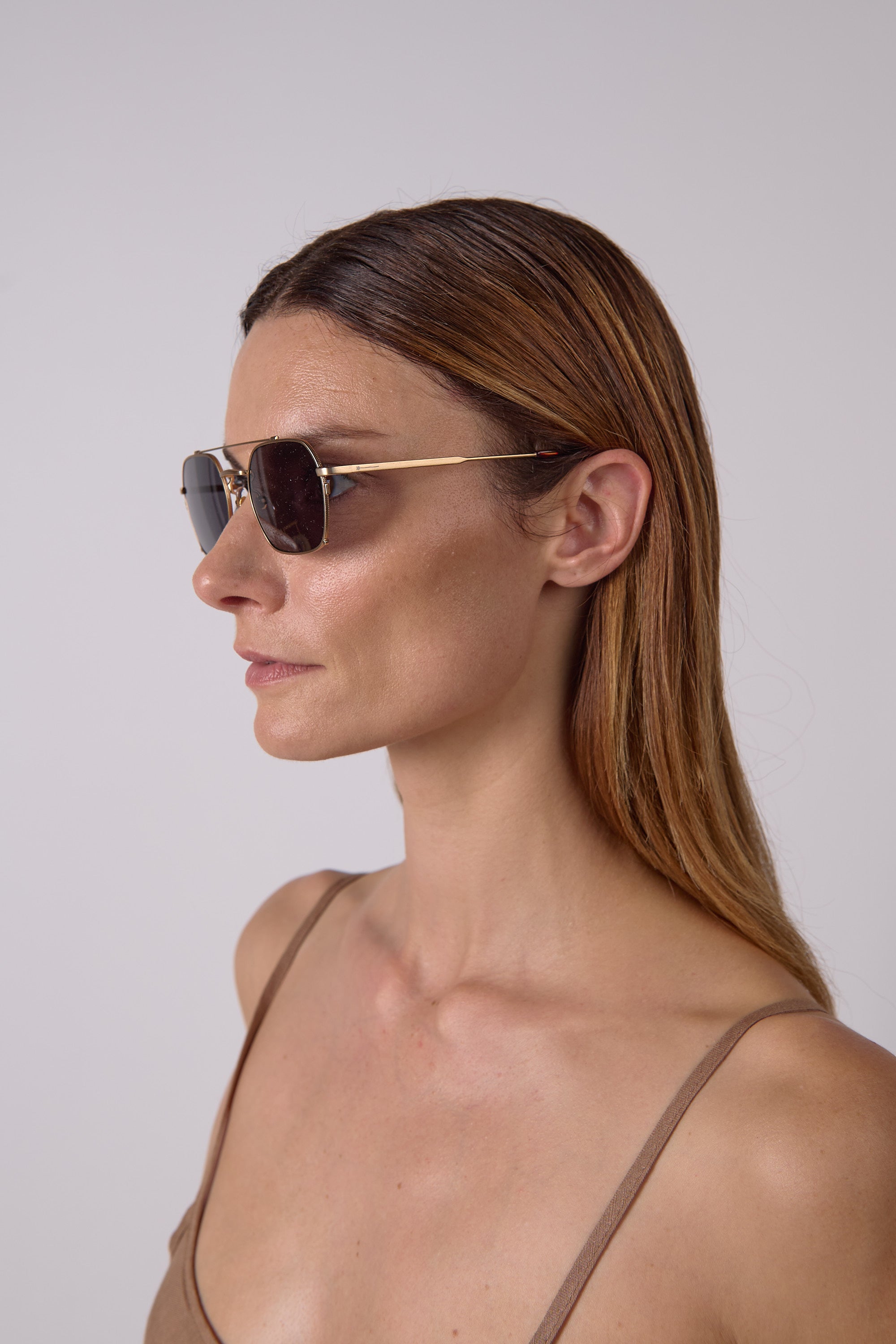 The Jazz Safari - Brushed Gold Frame & Polarized Grey Lens