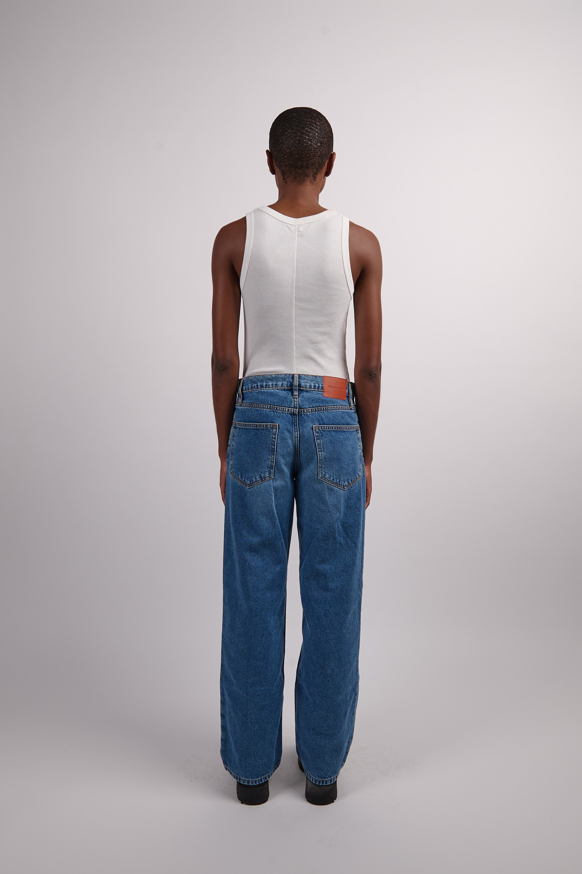 Avril Low Slouchy Wide Leg Jean - Moment Mid Blue