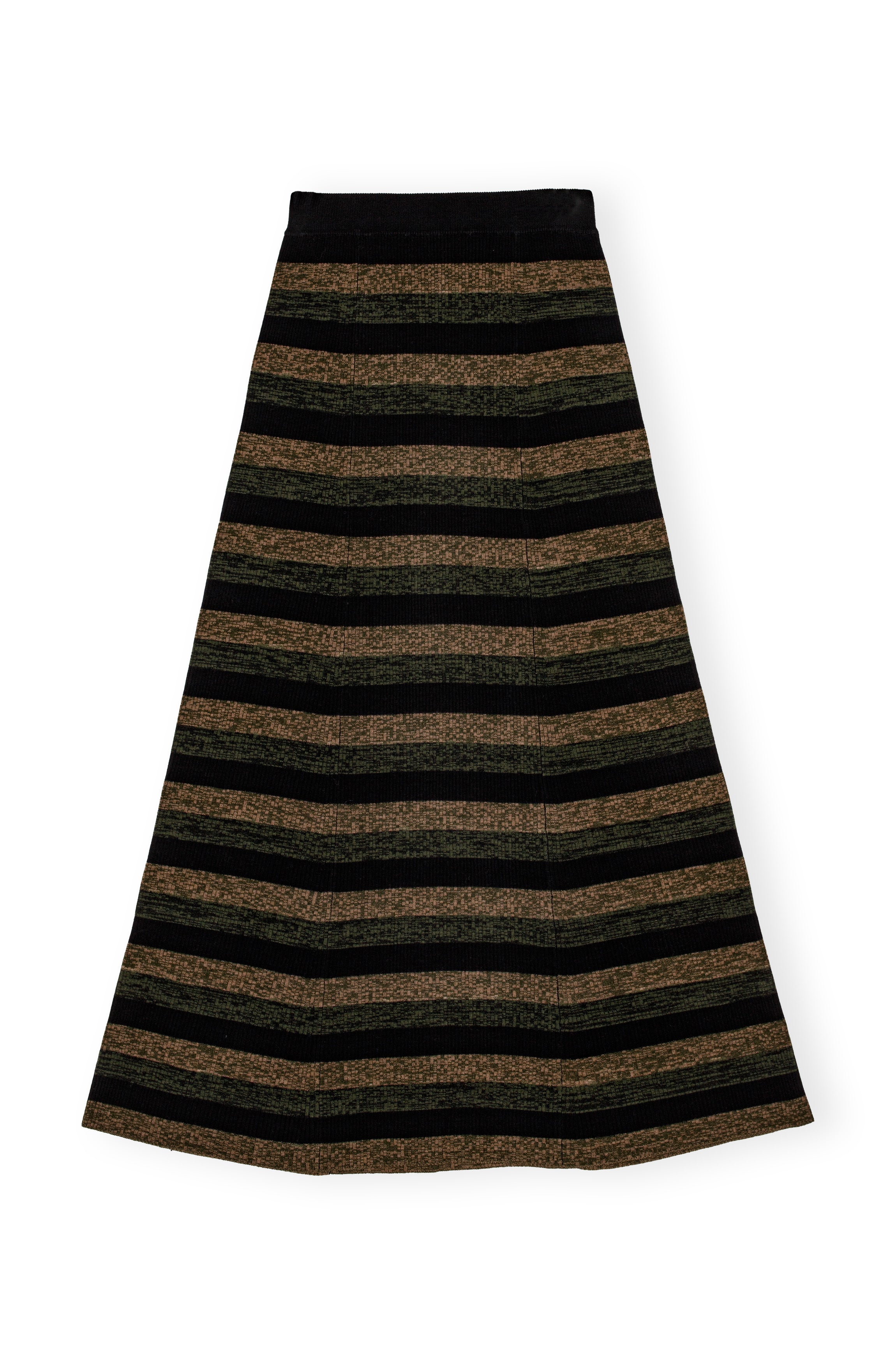 Mini Ribbed Merino Maxi Skirt - Multicolor