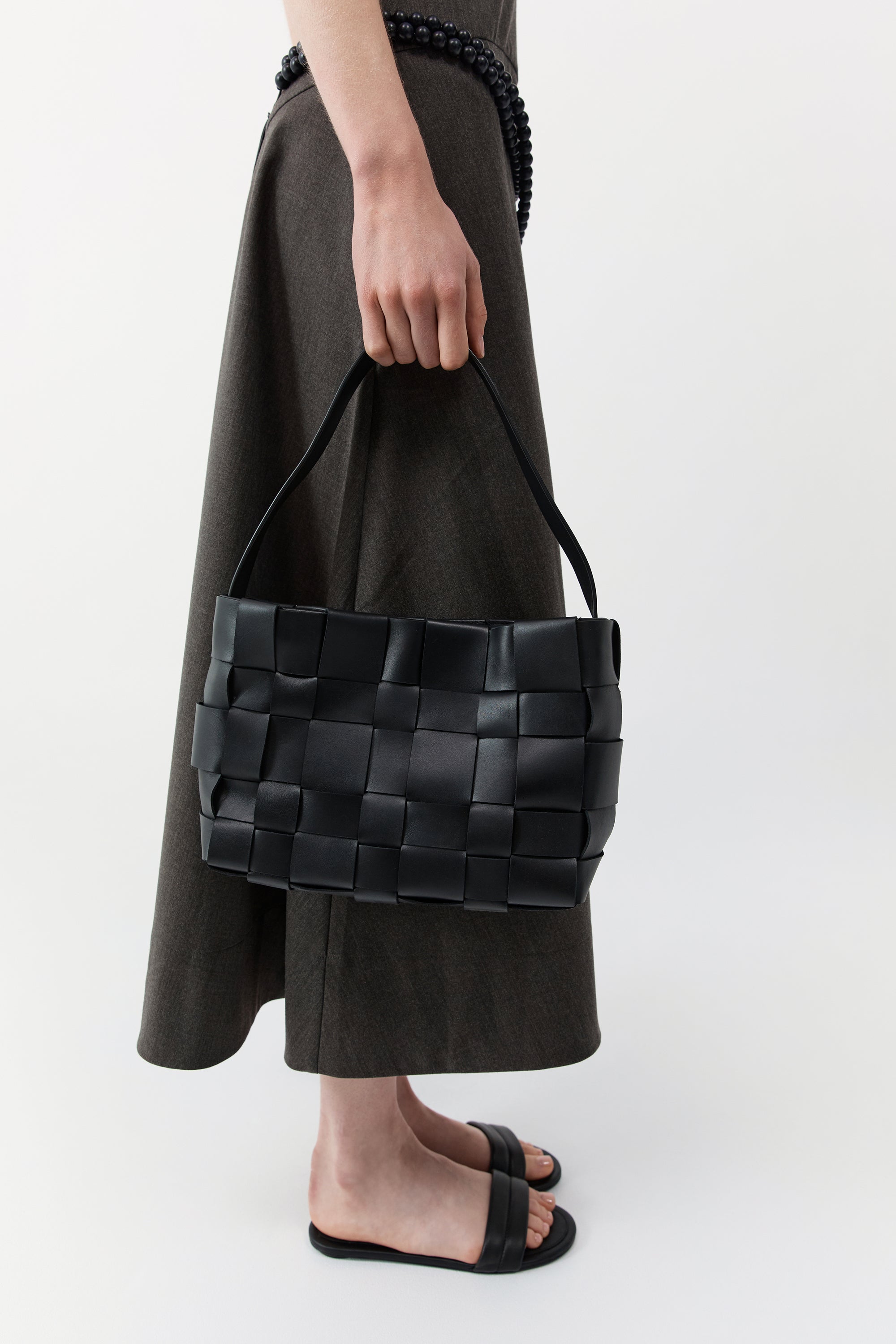 Woven Mini Tote - Black