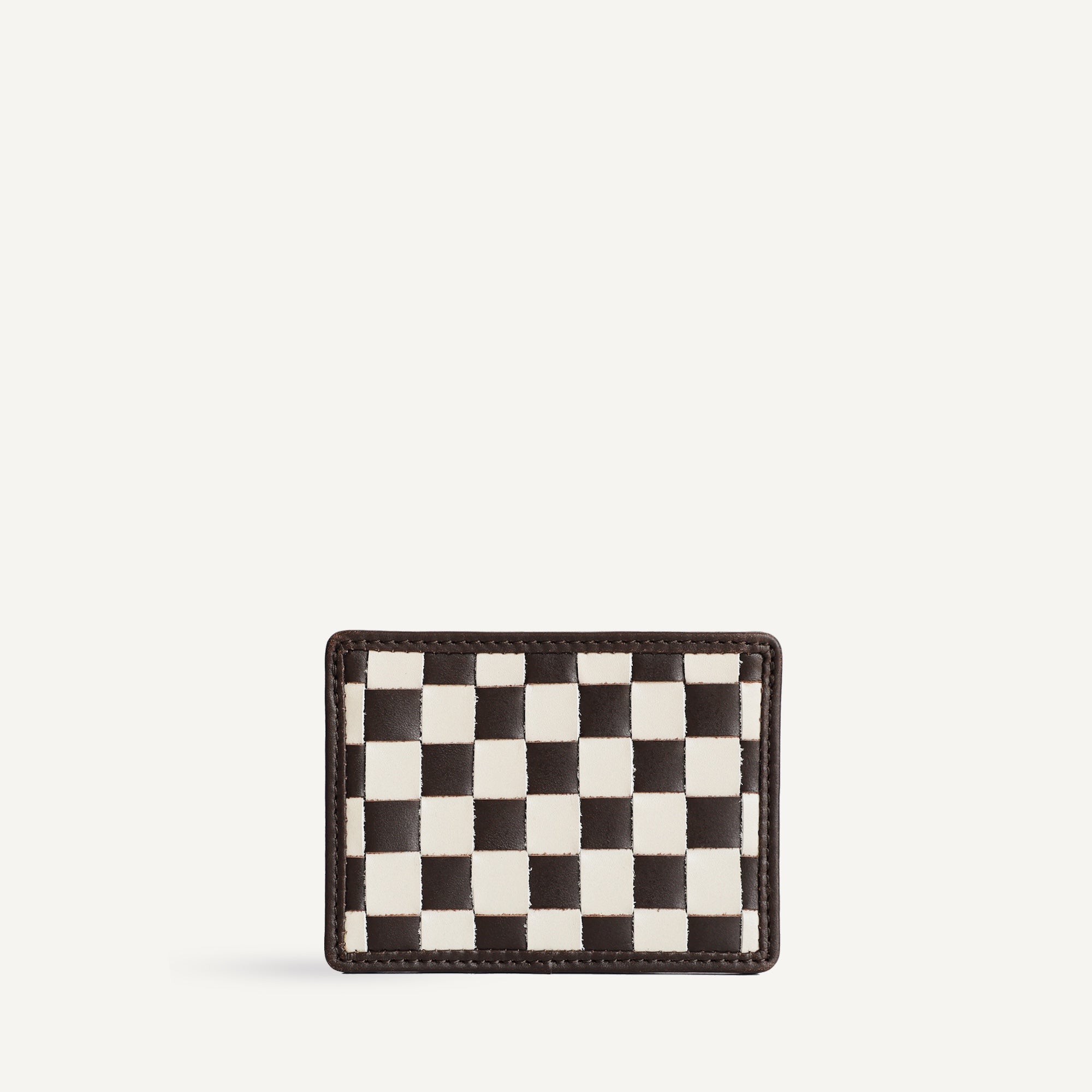 Nico Card Case - Brown & Cream Check