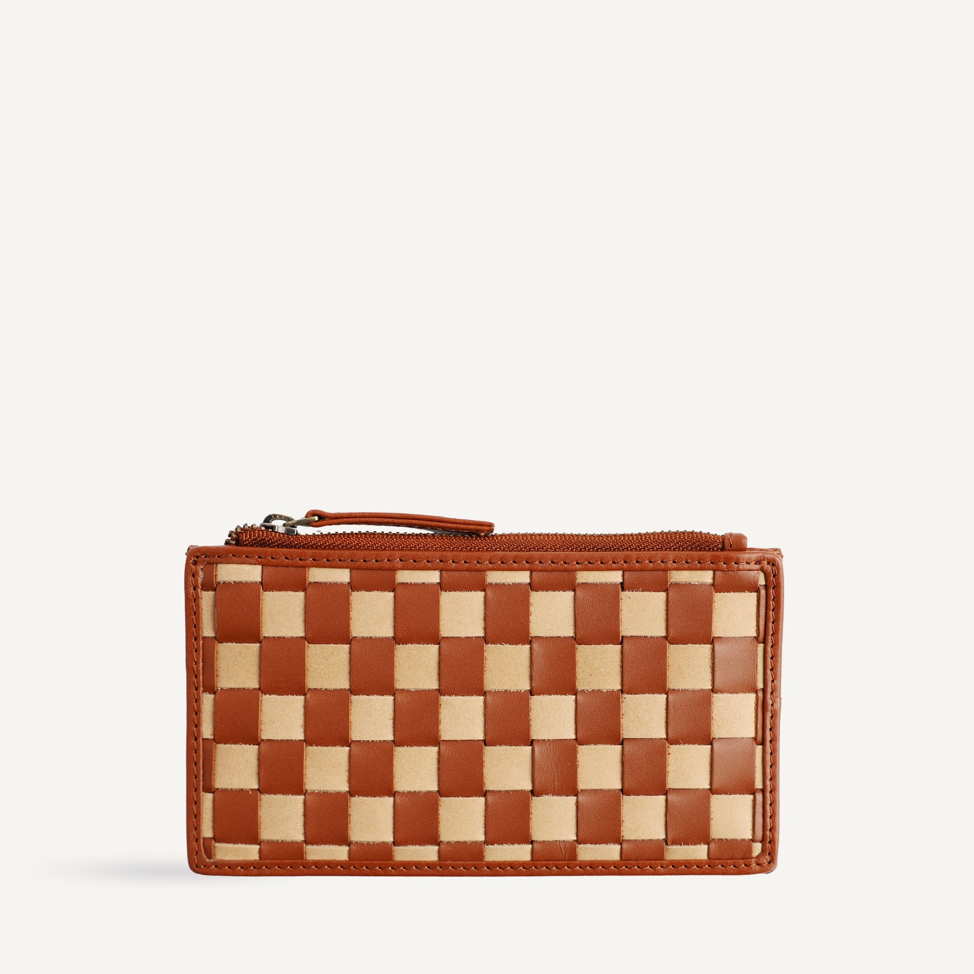 Odin Card Case - Caramel & Sienna Check